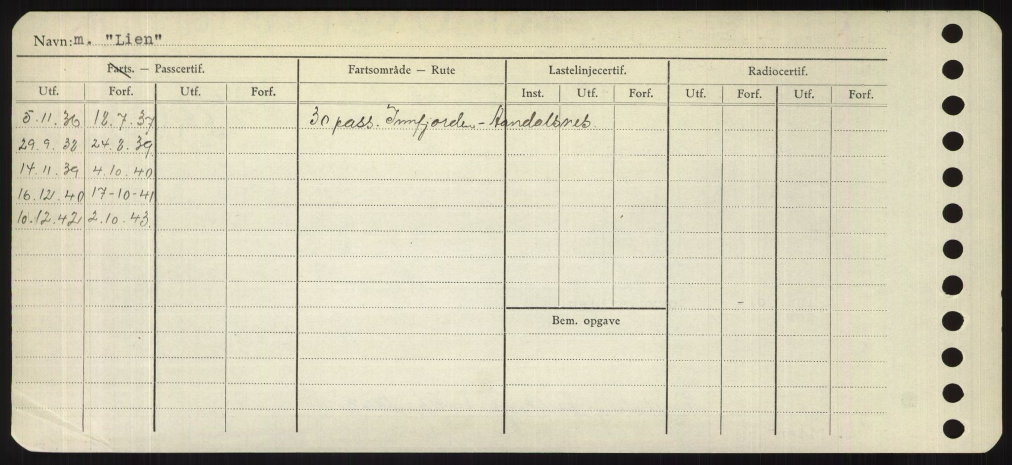 Sjøfartsdirektoratet med forløpere, Skipsmålingen, RA/S-1627/H/Hd/L0023: Fartøy, Lia-Løv, s. 34