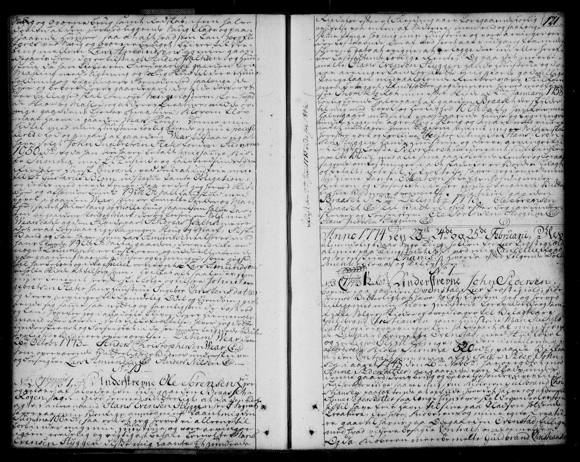 Lier, Røyken og Hurum sorenskriveri, SAKO/A-89/G/Ga/Gaa/L0004a: Pantebok nr. IVa, 1771-1779, s. 121
