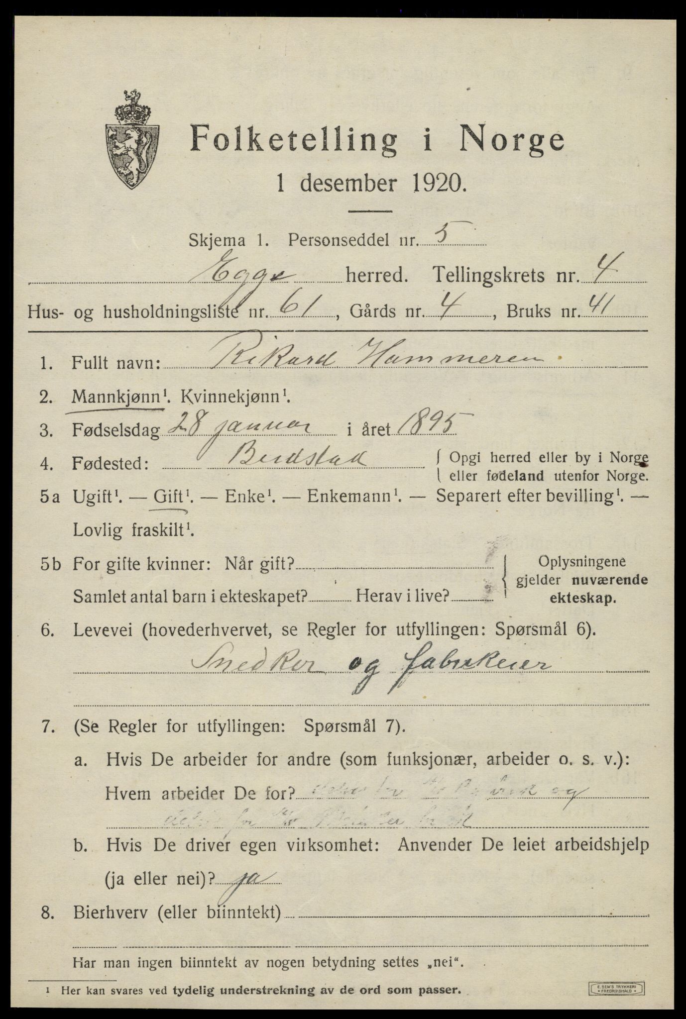 SAT, Folketelling 1920 for 1733 Egge herred, 1920, s. 3208