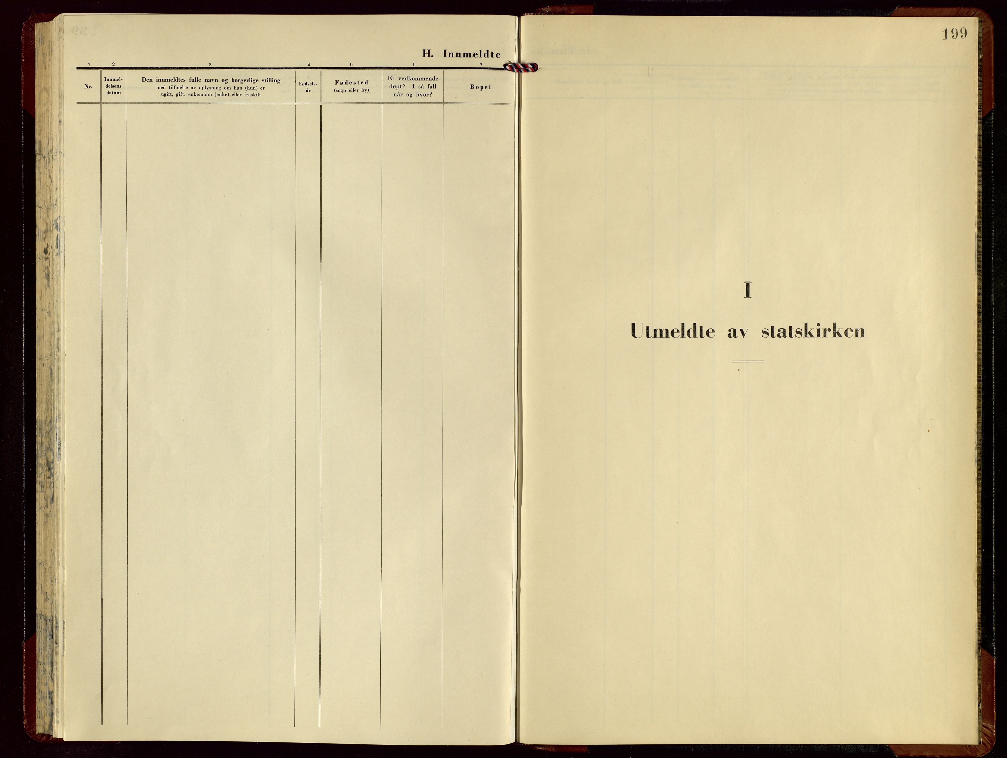 Kopervik sokneprestkontor, SAST/A-101850/H/Ha/Hab/L0011: Klokkerbok nr. B 11, 1949-1964, s. 199