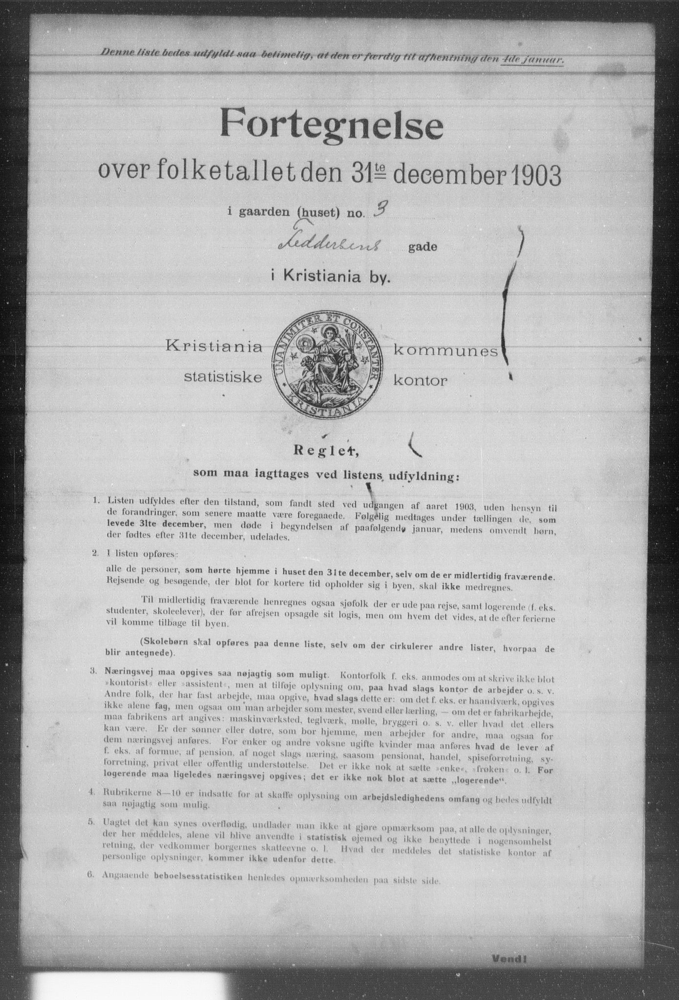 OBA, Kommunal folketelling 31.12.1903 for Kristiania kjøpstad, 1903, s. 4968