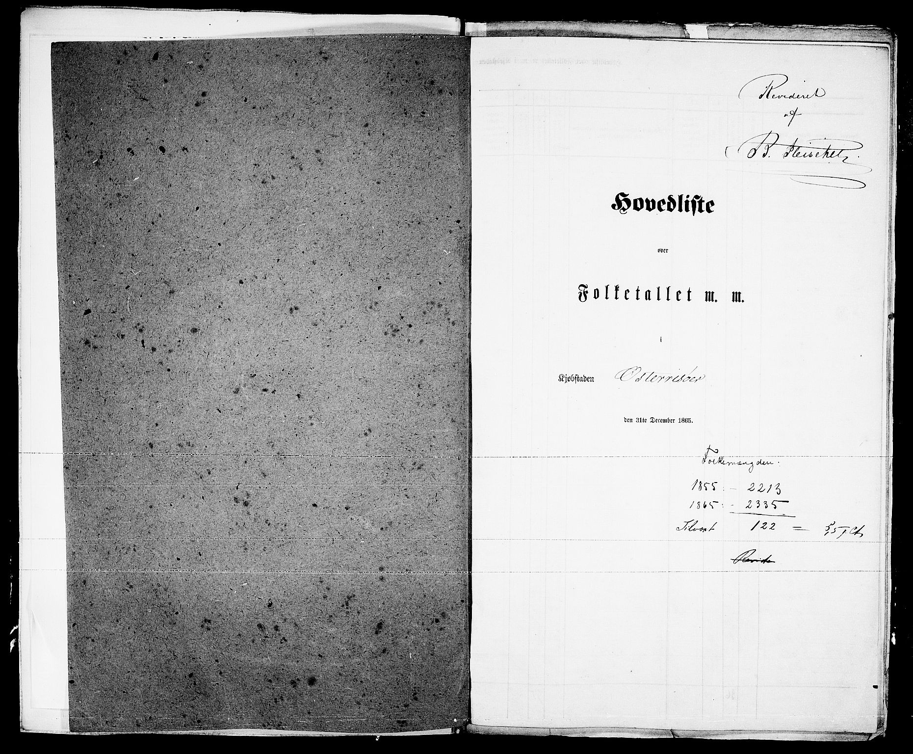 RA, Folketelling 1865 for 0901B Risør prestegjeld, Risør kjøpstad, 1865, s. 4