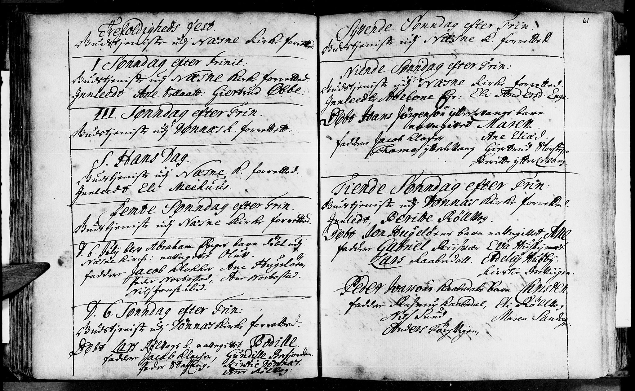 Ministerialprotokoller, klokkerbøker og fødselsregistre - Nordland, AV/SAT-A-1459/838/L0542: Ministerialbok nr. 838A01, 1704-1737, s. 61