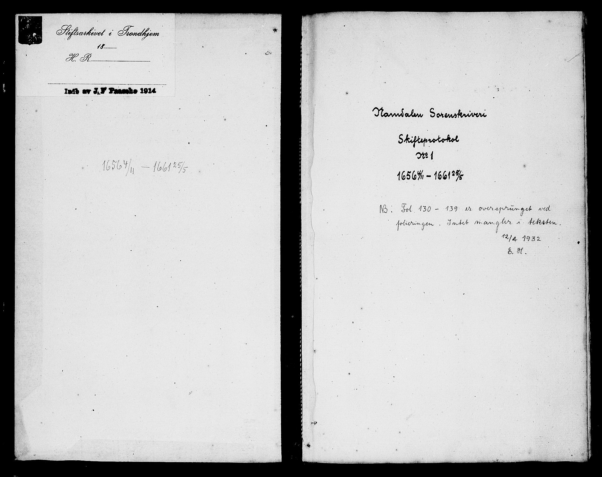 Namdal sorenskriveri, AV/SAT-A-4133/1/3/3A/L0001: Skifteprotokoll, 1656-1661, s. 0b-1a