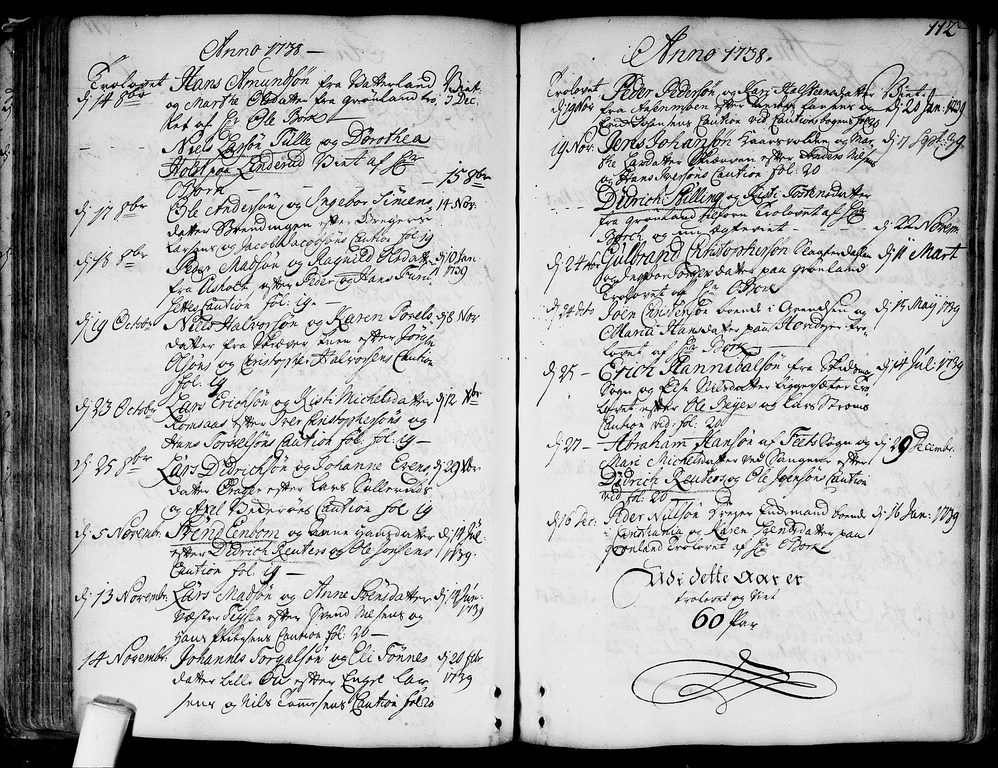 Aker prestekontor kirkebøker, SAO/A-10861/F/L0007: Ministerialbok nr. 7, 1734-1748, s. 112