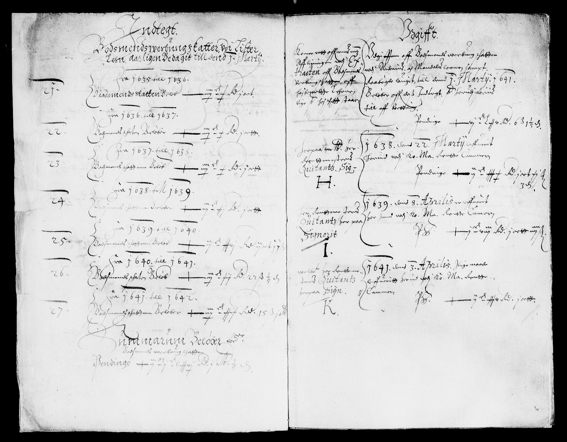 Rentekammeret inntil 1814, Reviderte regnskaper, Lensregnskaper, AV/RA-EA-5023/R/Rb/Rbr/L0014: Lista len, 1641-1644