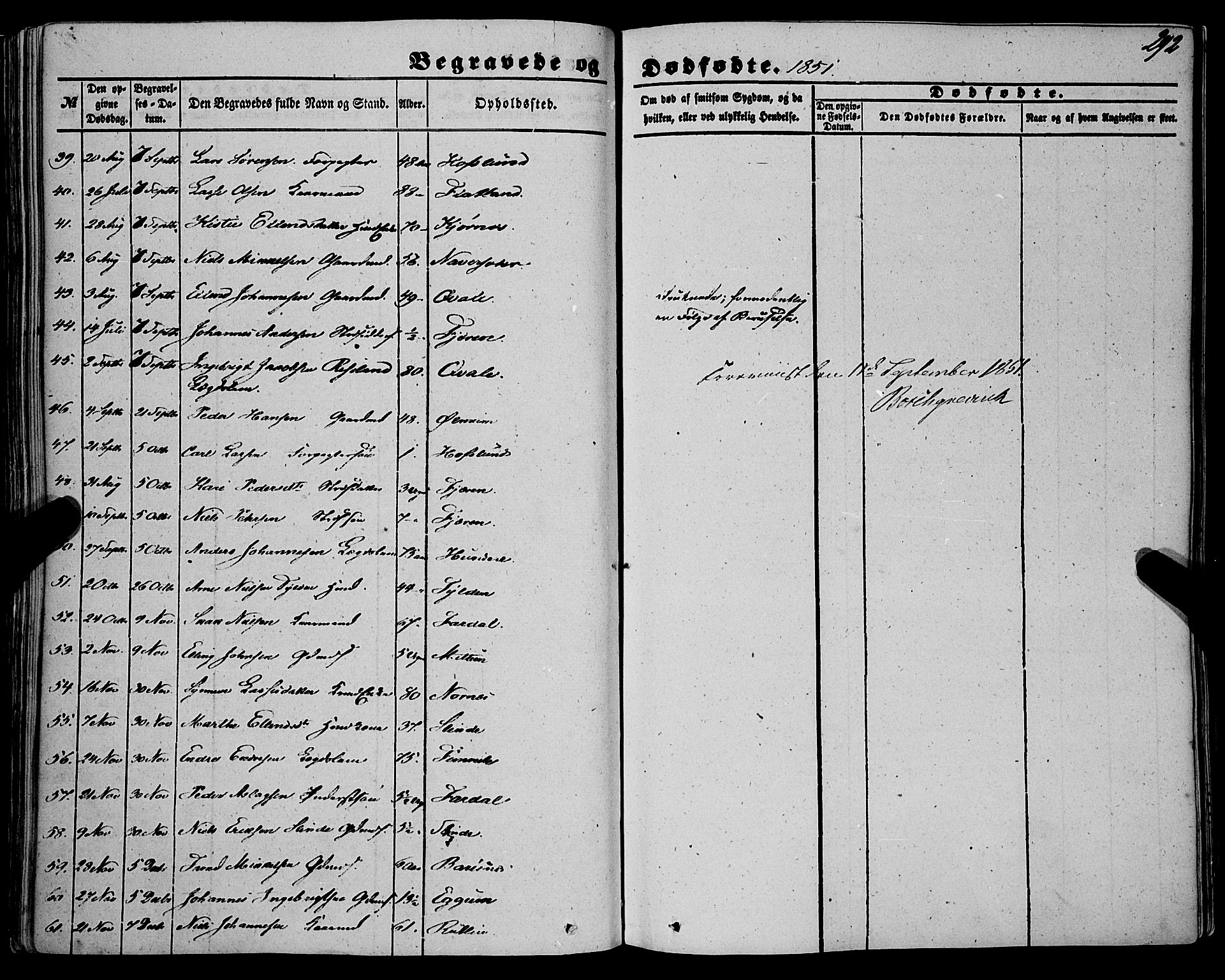 Sogndal sokneprestembete, AV/SAB-A-81301/H/Haa/Haaa/L0012II: Ministerialbok nr. A 12II, 1847-1877, s. 292
