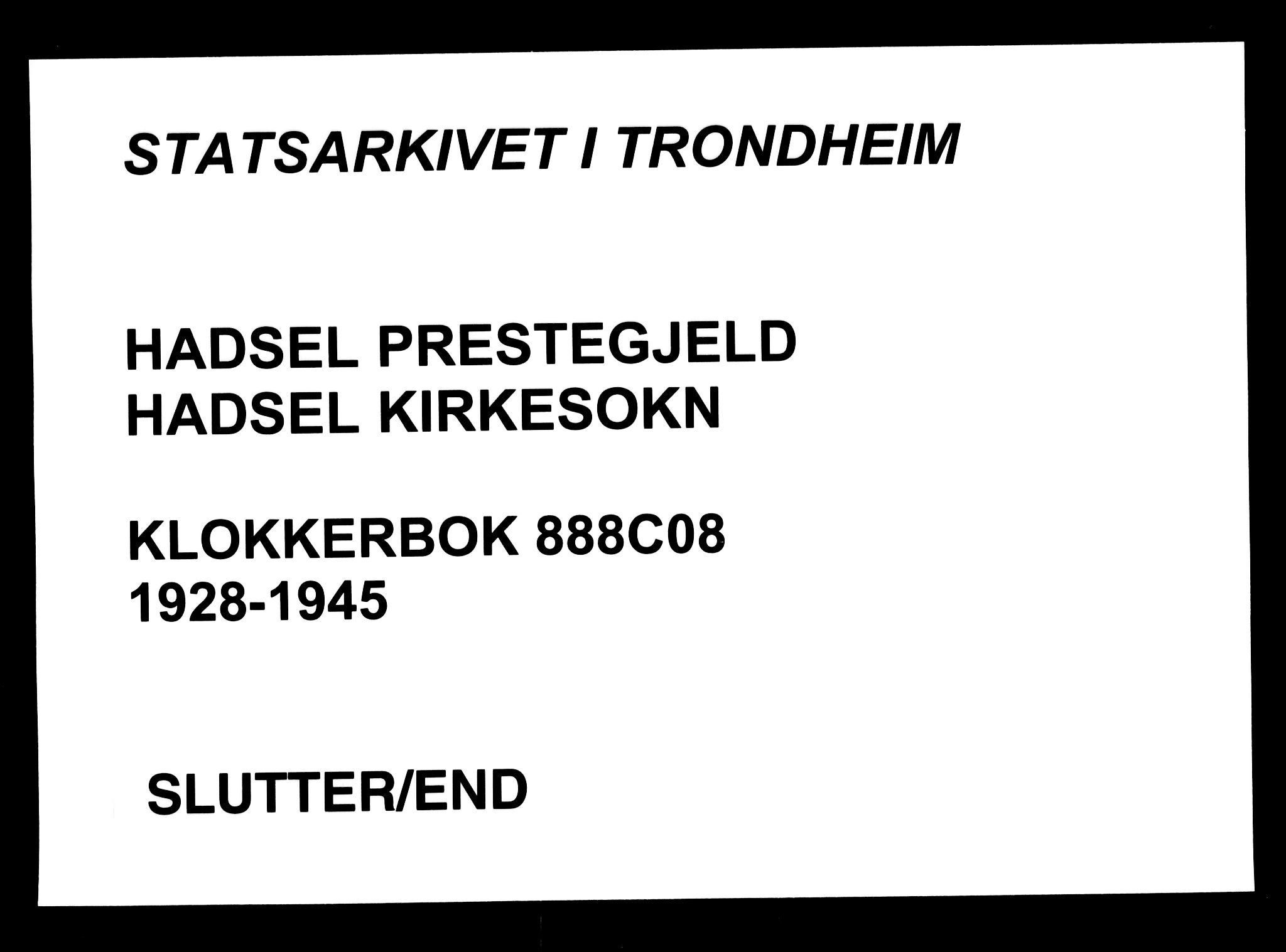 Ministerialprotokoller, klokkerbøker og fødselsregistre - Nordland, AV/SAT-A-1459/888/L1270: Klokkerbok nr. 888C08, 1928-1945