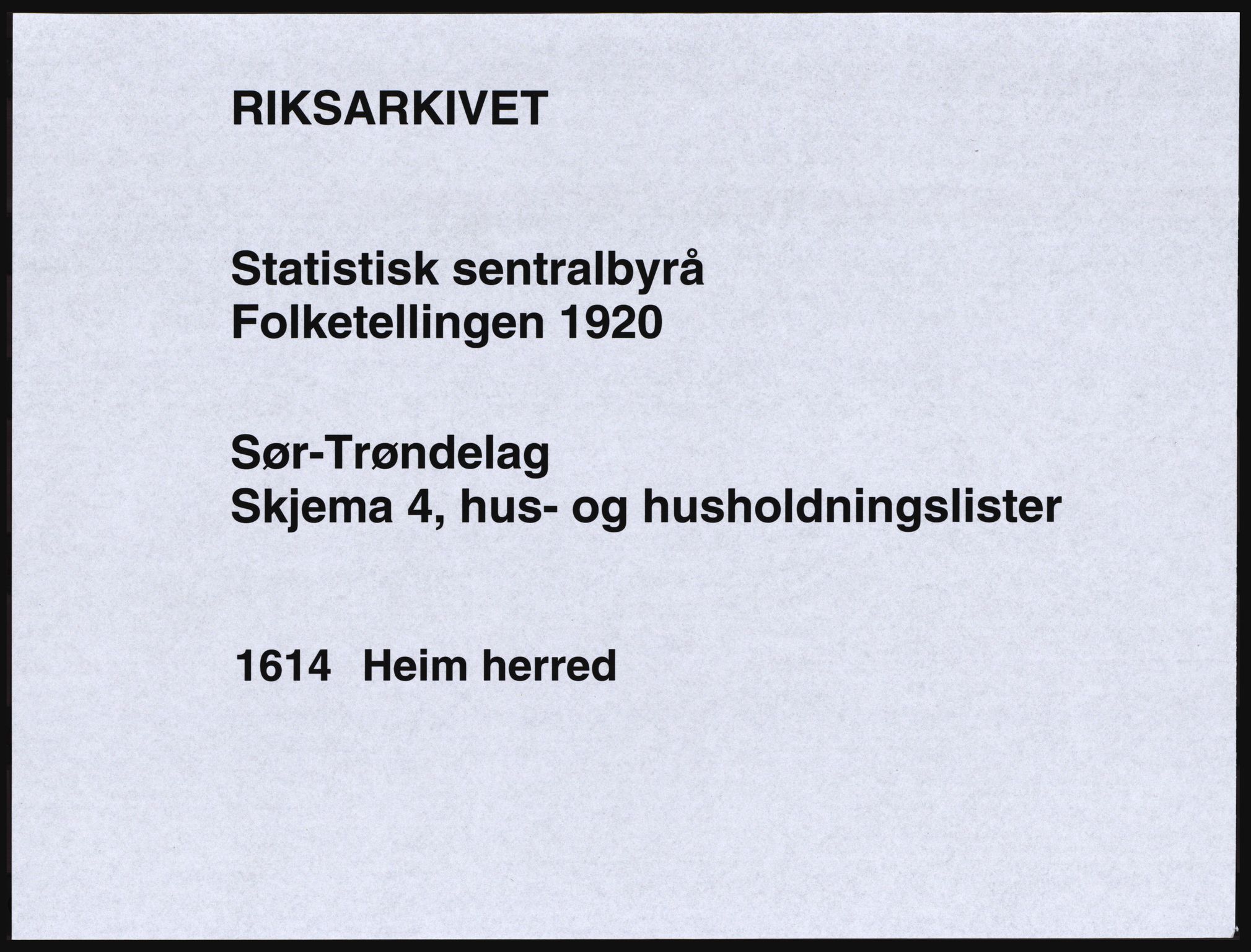 SAT, Folketelling 1920 for 1614 Heim herred, 1920, s. 31