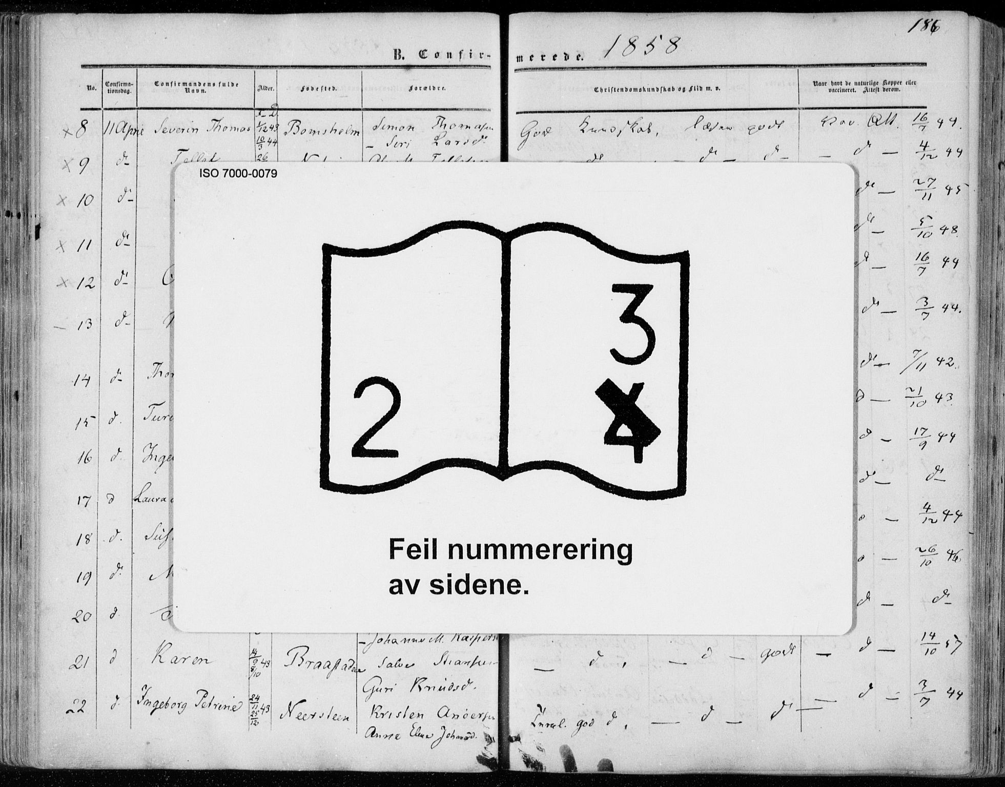 Øyestad sokneprestkontor, AV/SAK-1111-0049/F/Fa/L0015: Ministerialbok nr. A 15, 1857-1873, s. 185