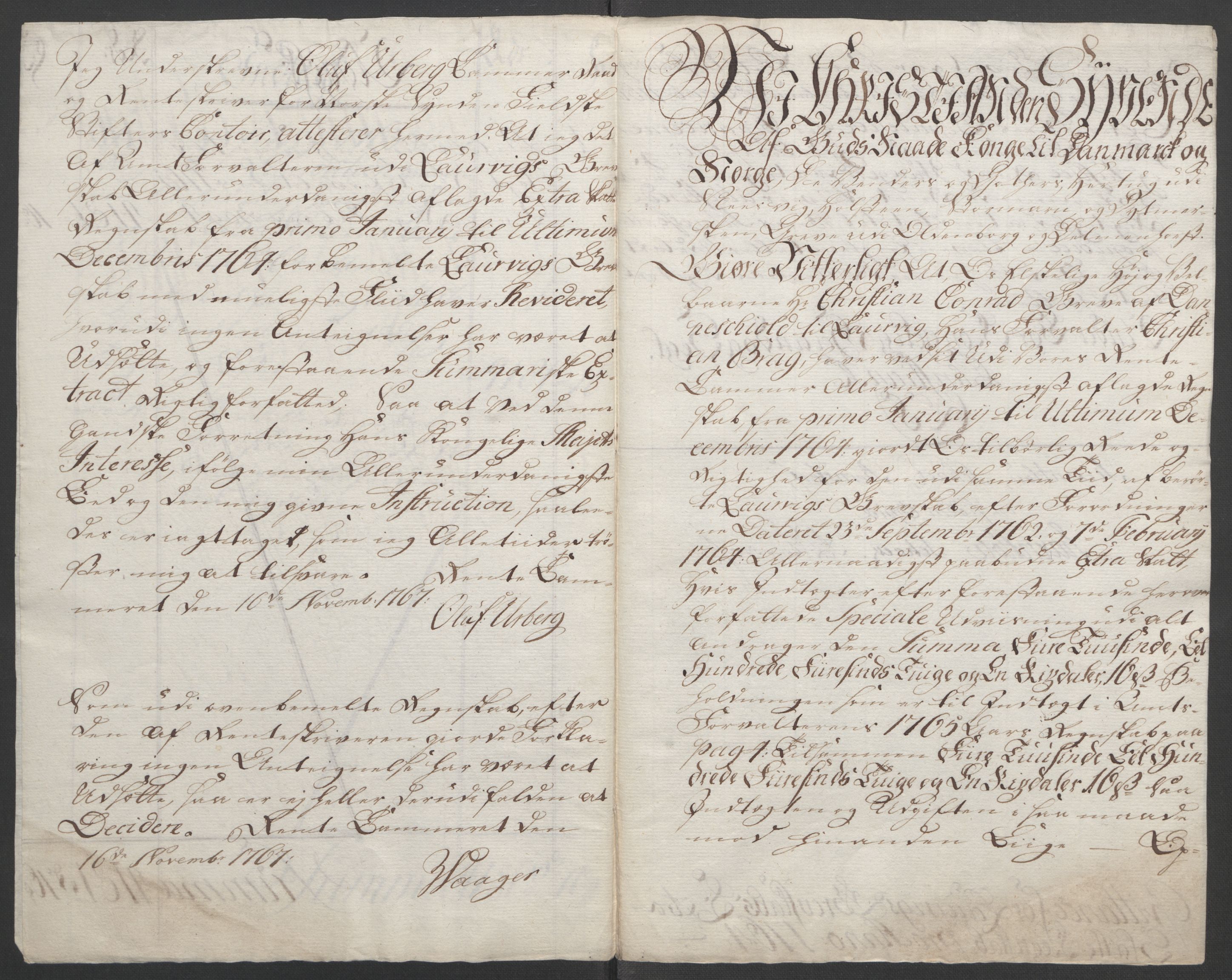 Rentekammeret inntil 1814, Reviderte regnskaper, Fogderegnskap, RA/EA-4092/R33/L2033: Ekstraskatten Larvik grevskap, 1762-1764, s. 410