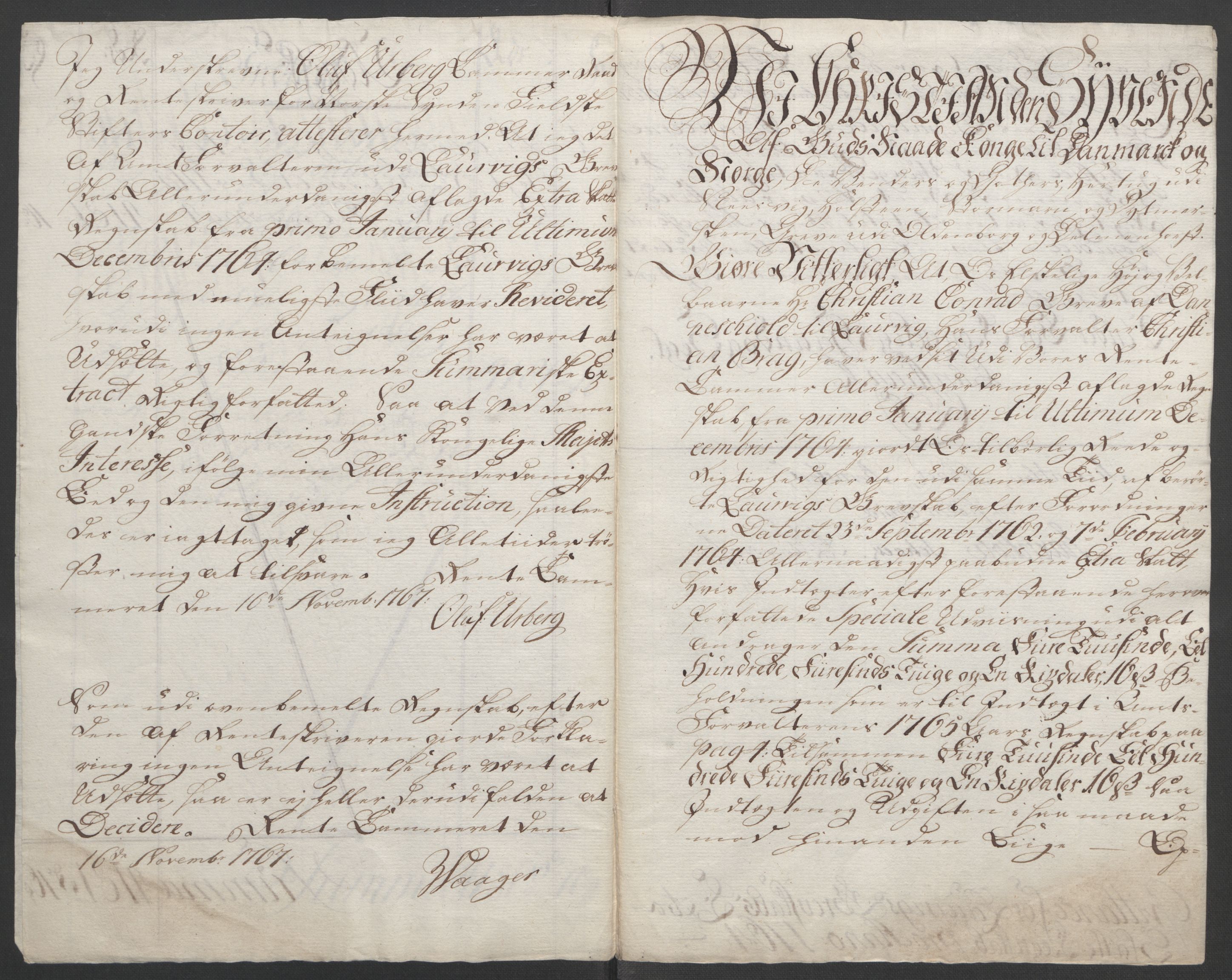 Rentekammeret inntil 1814, Reviderte regnskaper, Fogderegnskap, AV/RA-EA-4092/R33/L2033: Ekstraskatten Larvik grevskap, 1762-1764, s. 410