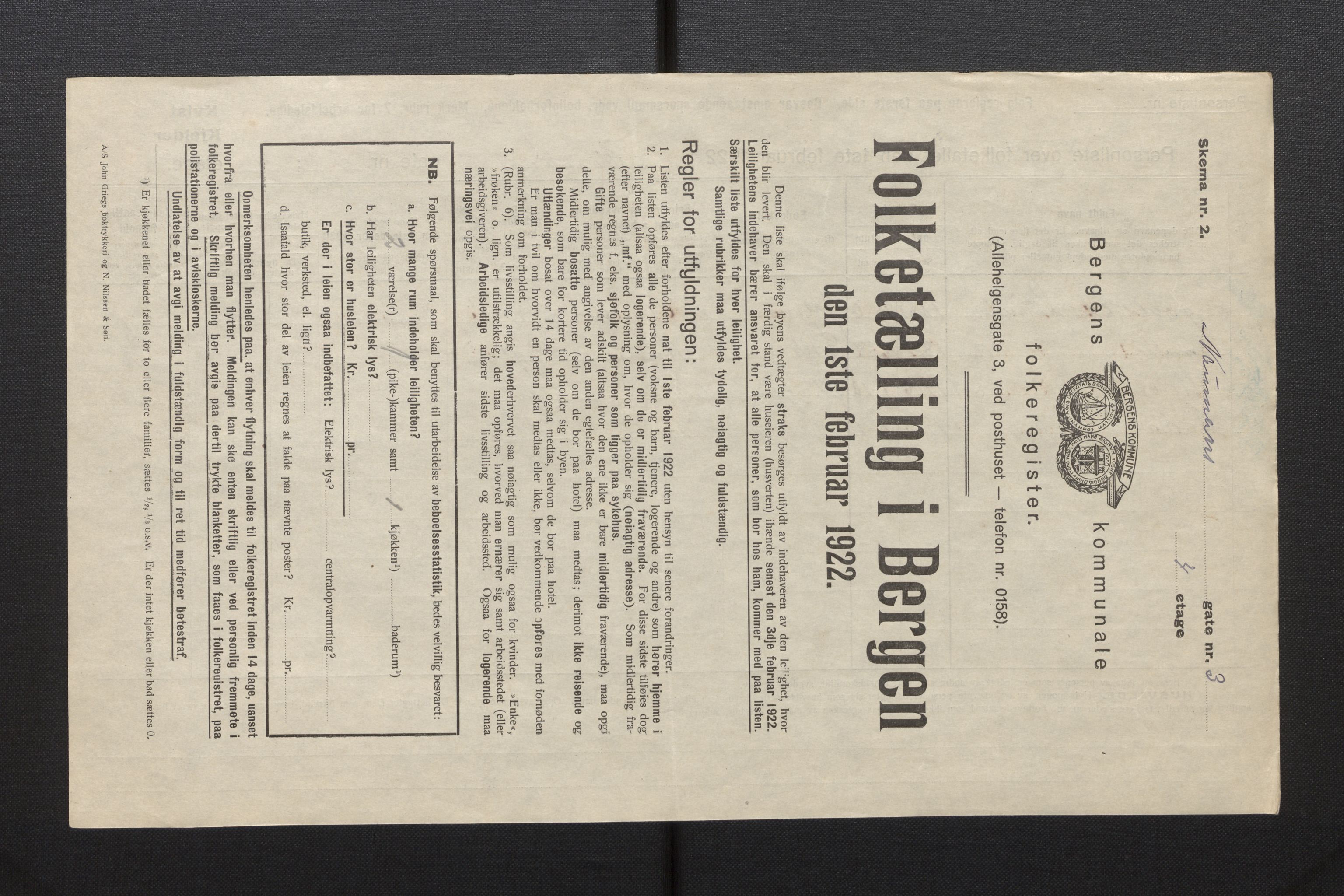 SAB, Kommunal folketelling 1922 for Bergen kjøpstad, 1922, s. 26208