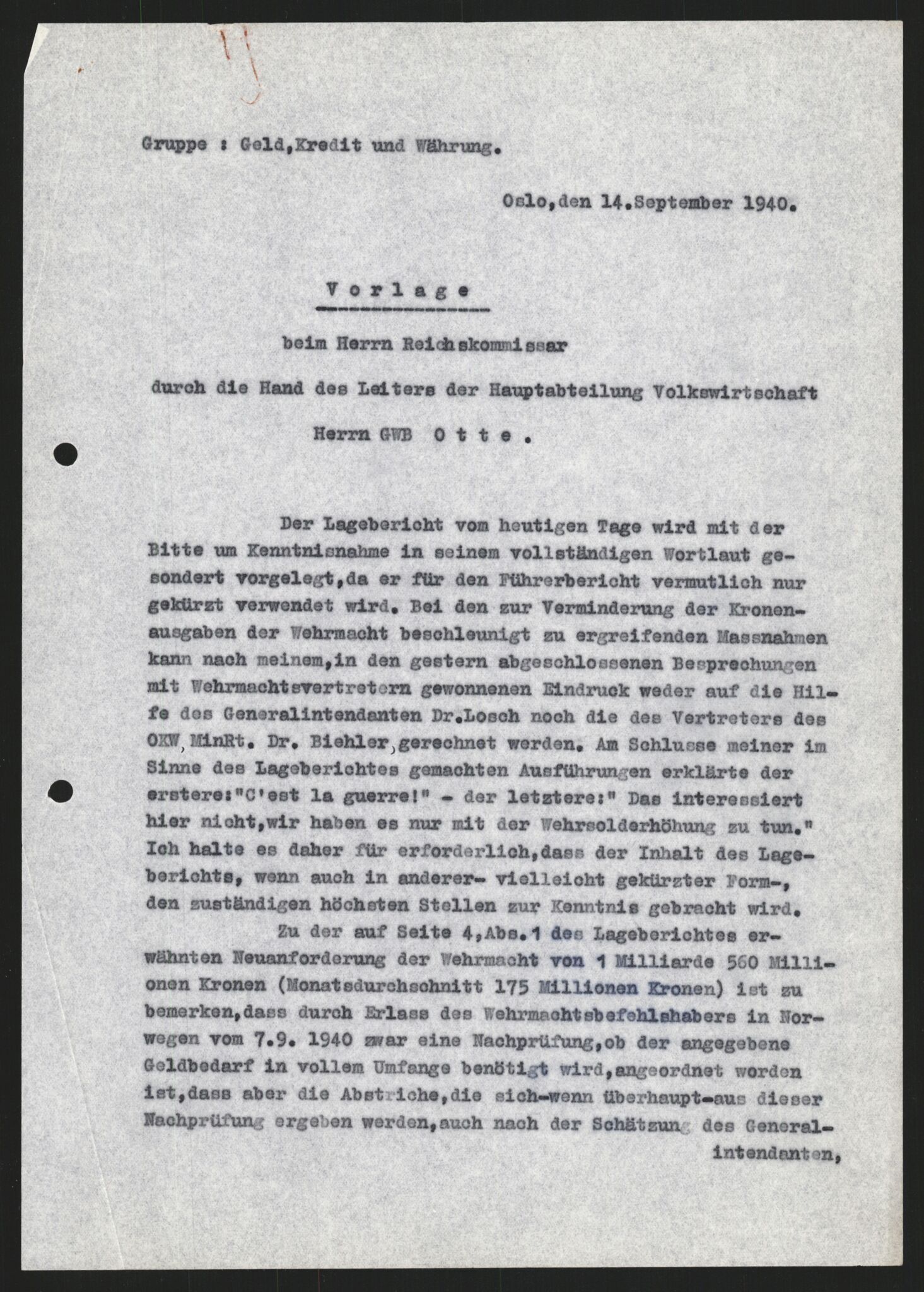 Forsvarets Overkommando. 2 kontor. Arkiv 11.4. Spredte tyske arkivsaker, AV/RA-RAFA-7031/D/Dar/Darb/L0003: Reichskommissariat - Hauptabteilung Vervaltung, 1940-1945, s. 1503