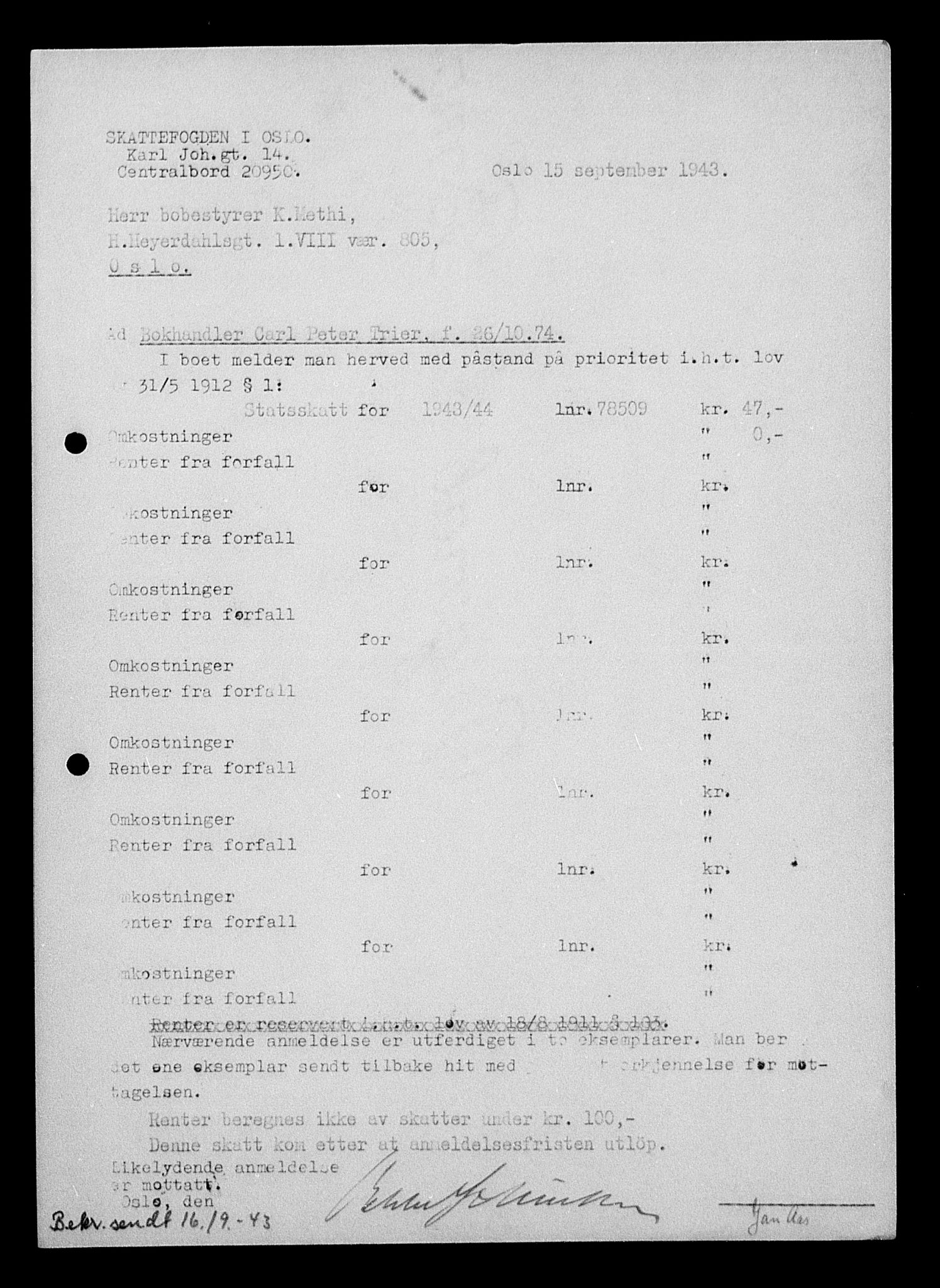Justisdepartementet, Tilbakeføringskontoret for inndratte formuer, AV/RA-S-1564/H/Hc/Hcc/L0984: --, 1945-1947, s. 358