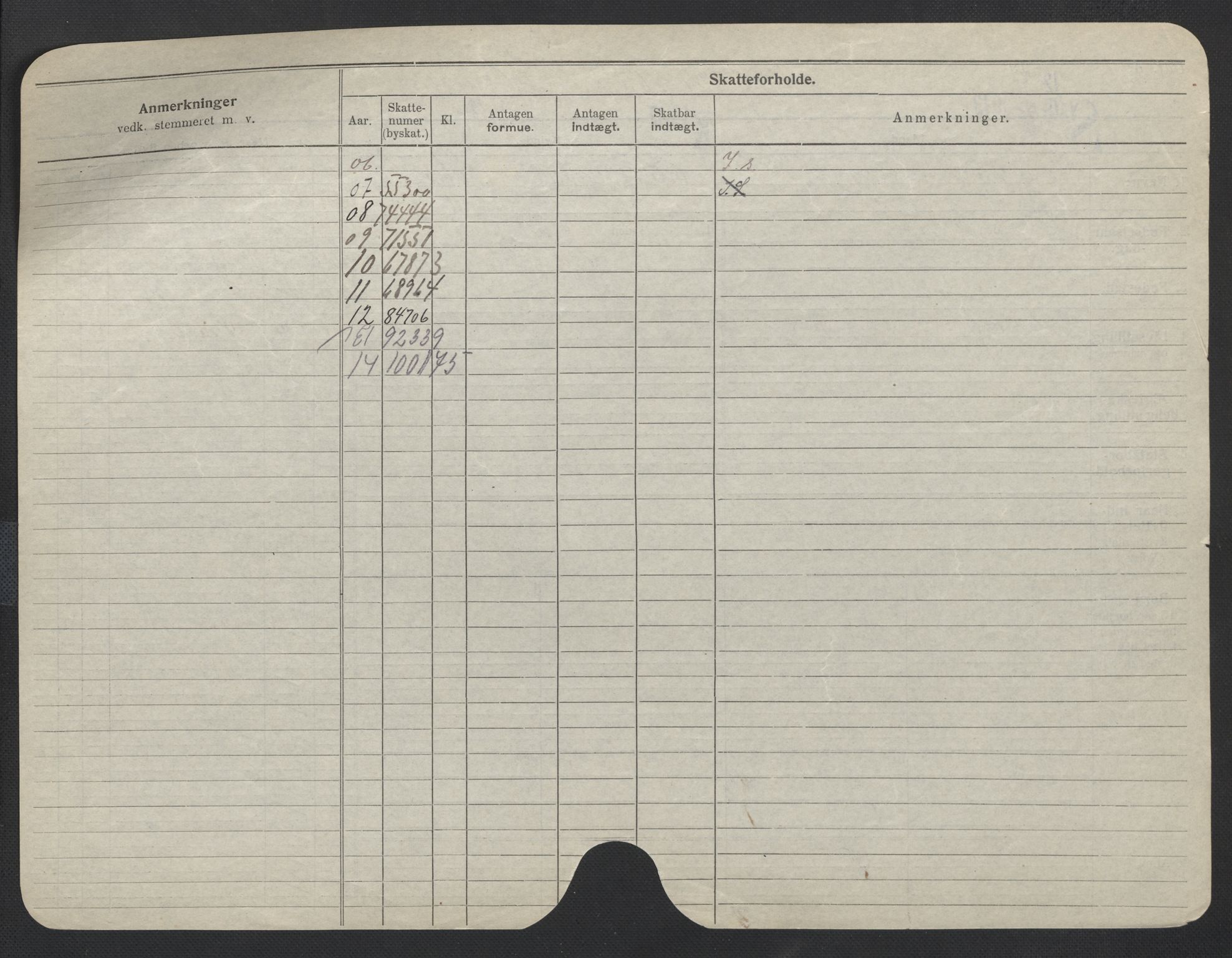 Oslo folkeregister, Registerkort, SAO/A-11715/F/Fa/Fac/L0011: Menn, 1906-1914, s. 249b
