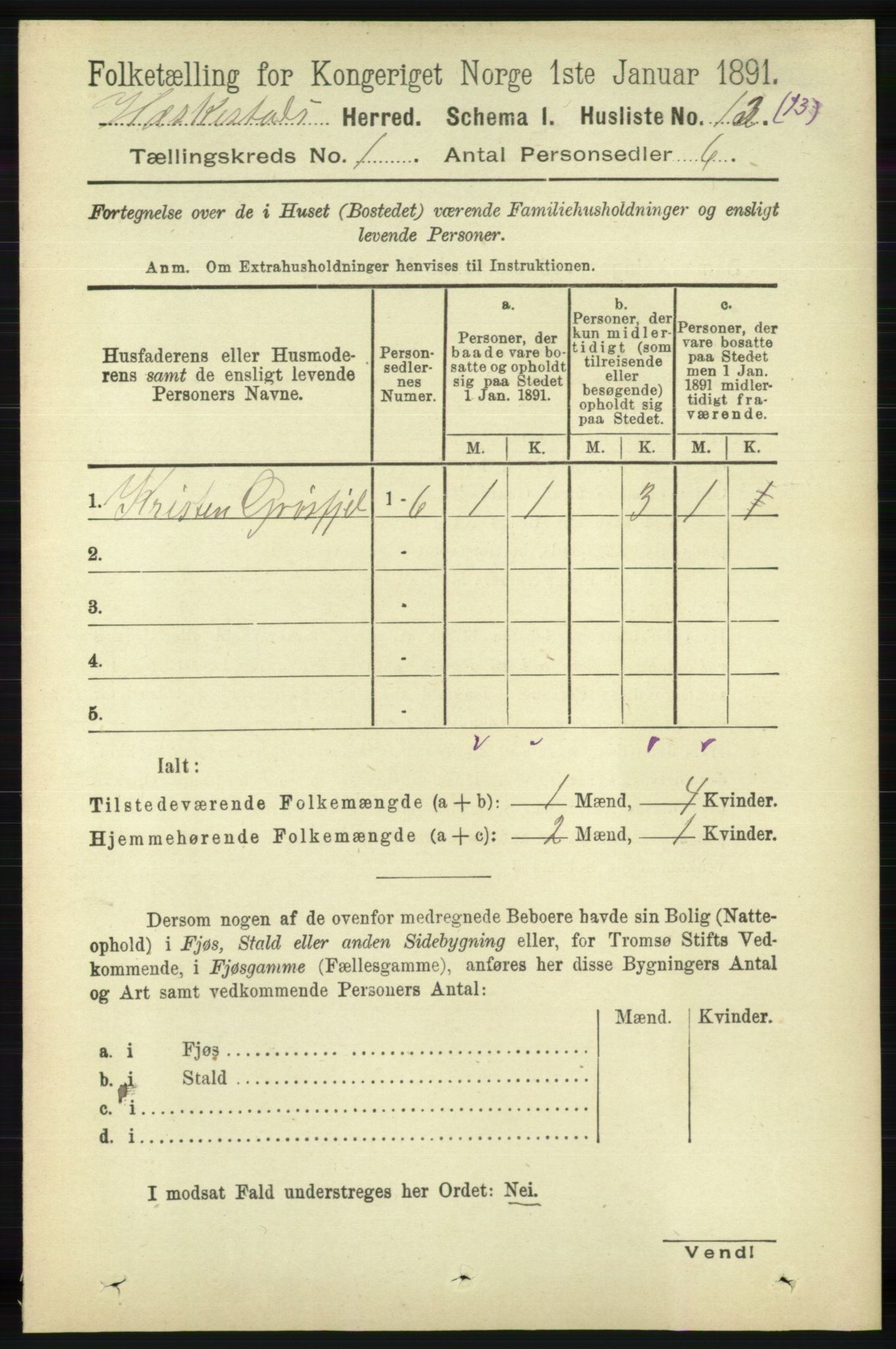 RA, Folketelling 1891 for 1113 Heskestad herred, 1891, s. 31