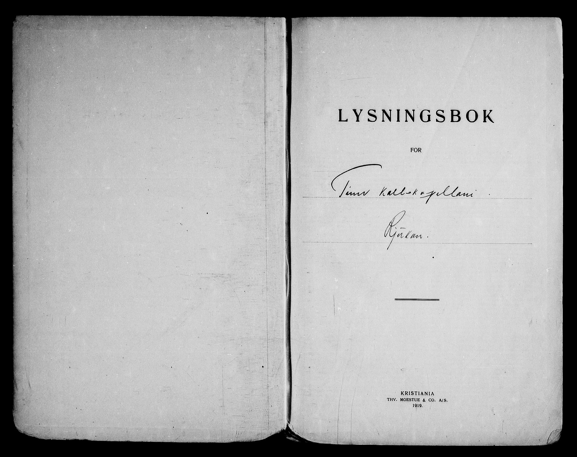 Rjukan kirkebøker, SAKO/A-294/H/Ha/L0001: Lysningsprotokoll nr. 1, 1939-1959