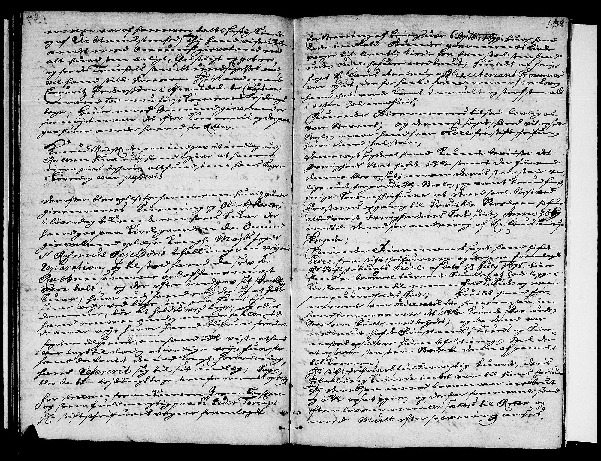 Østre Råbyggelag sorenskriveri, AV/SAK-1221-0016/F/Fa/L0002: Tingbok nr 1b, 1697-1699, s. 137b-138a