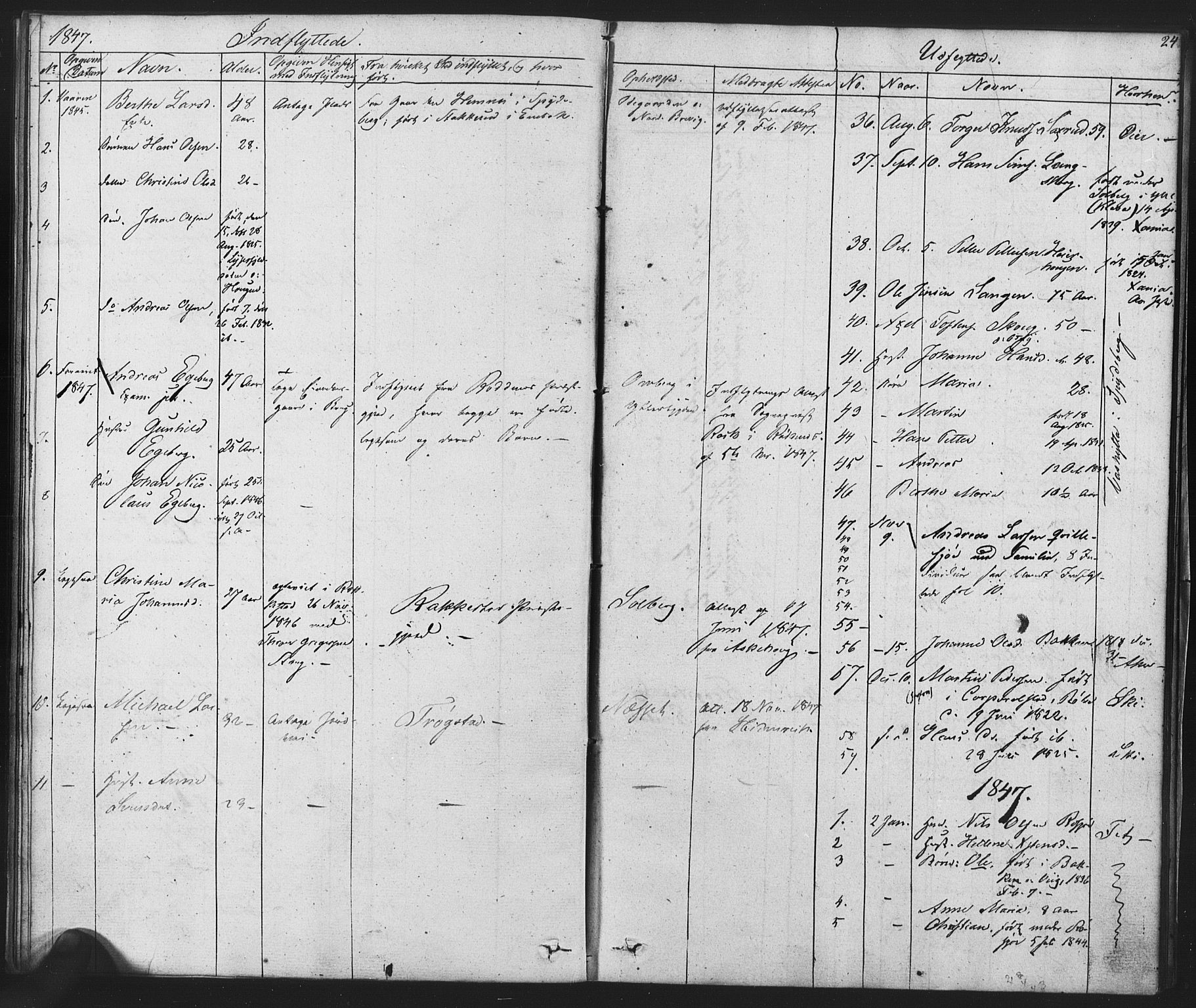 Enebakk prestekontor Kirkebøker, SAO/A-10171c/F/Fa/L0014: Ministerialbok nr. I 14, 1833-1878, s. 24