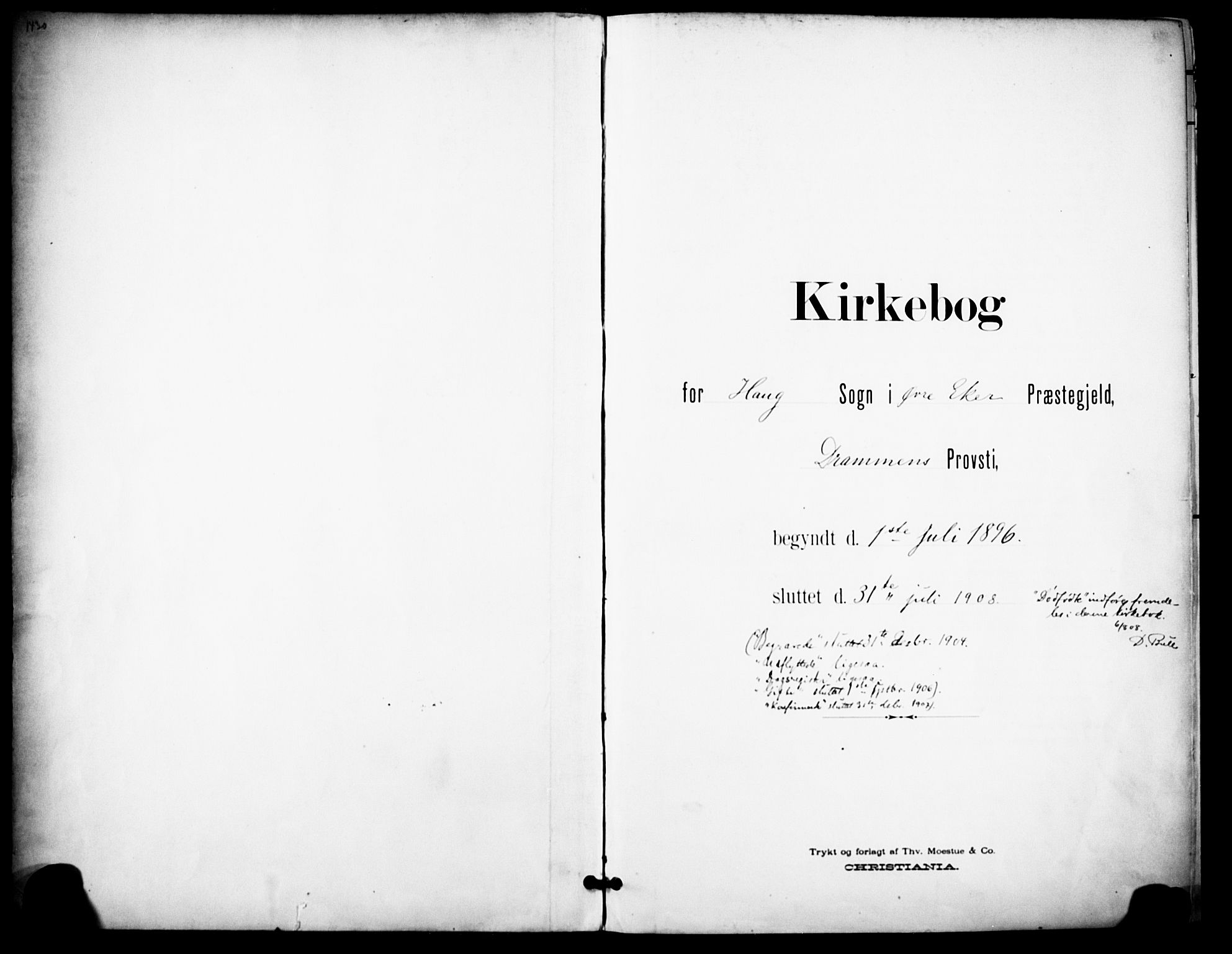 Eiker kirkebøker, AV/SAKO-A-4/F/Fb/L0003: Ministerialbok nr. II 3, 1896-1942