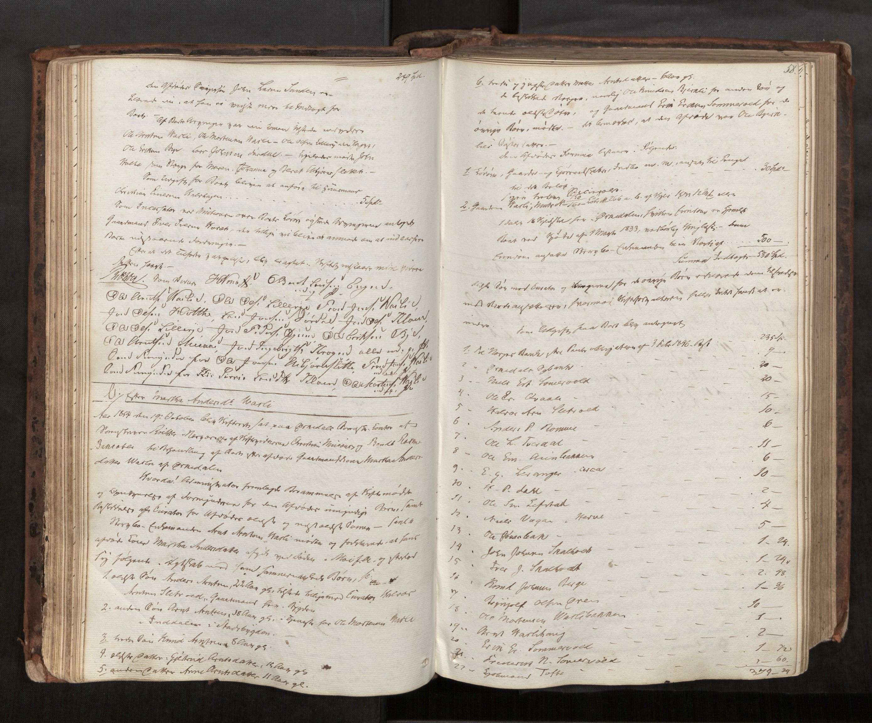 Orkdal sorenskriveri, AV/SAT-A-4169/1/3/3B/L0004: Skiftebehandlingsprotokoll, 1851-1870, s. 58