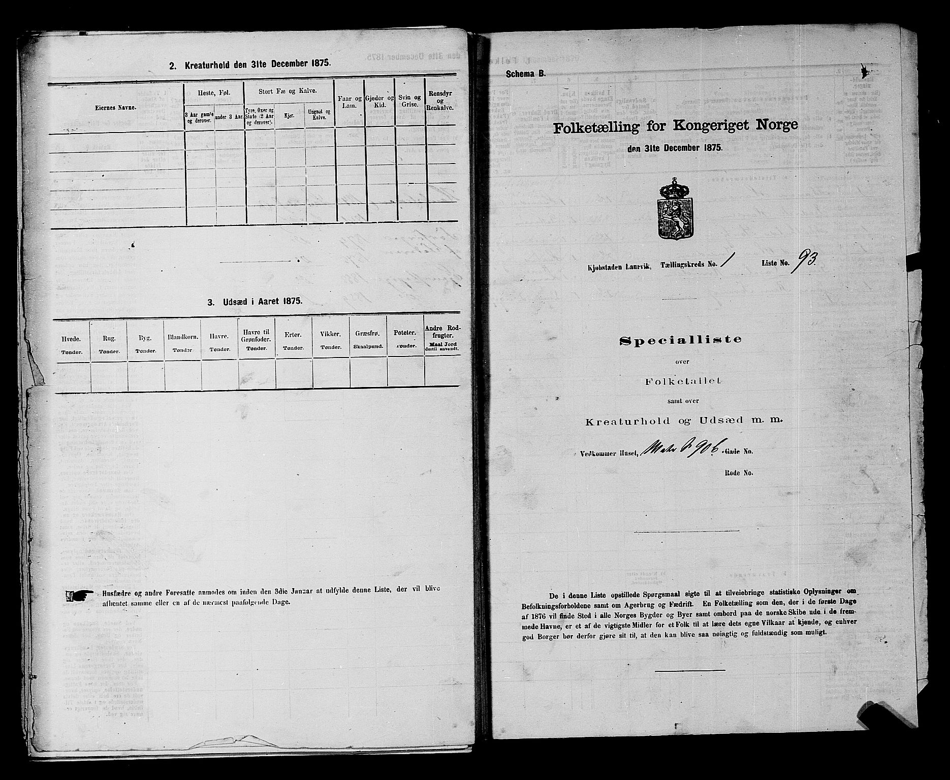 SAKO, Folketelling 1875 for 0707P Larvik prestegjeld, 1875, s. 220