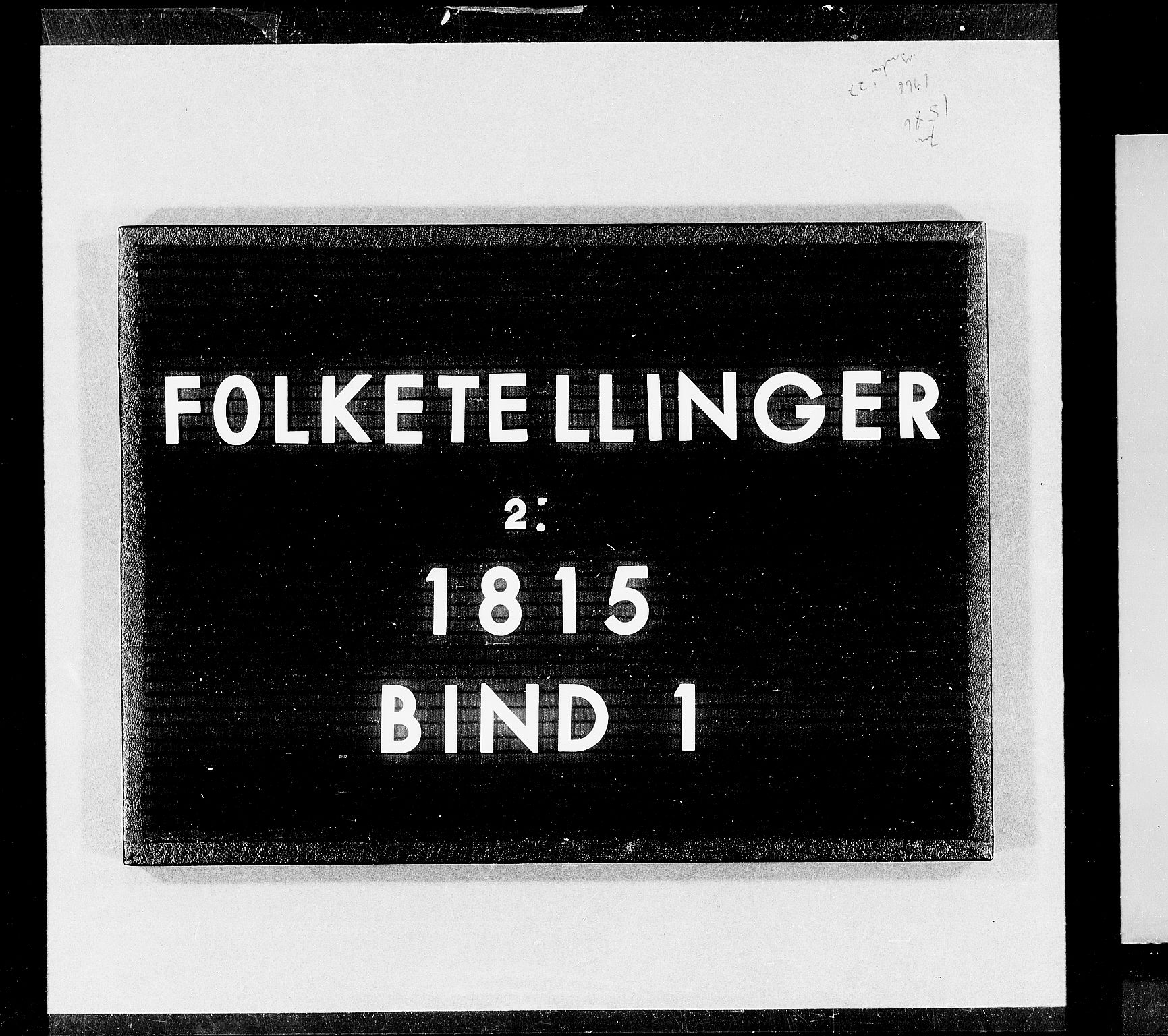 RA, Folketellingen 1815, bind 1: Akershus stift og Kristiansand stift, 1815, s. 1