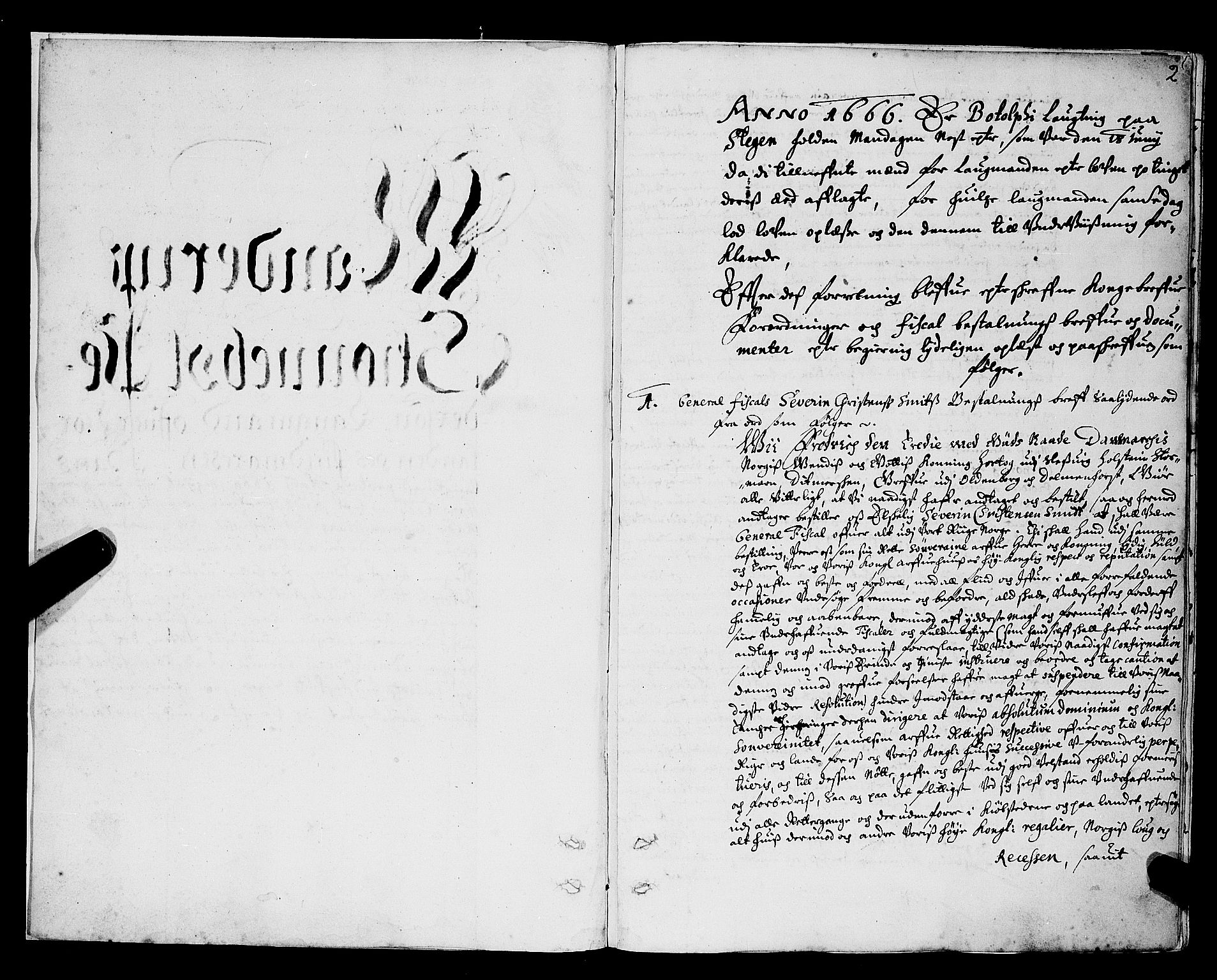 Nordland og Finnmarks lagstol, AV/SAT-A-5608/X/L0002: Justisprotokoll, 1666-1690, s. 2