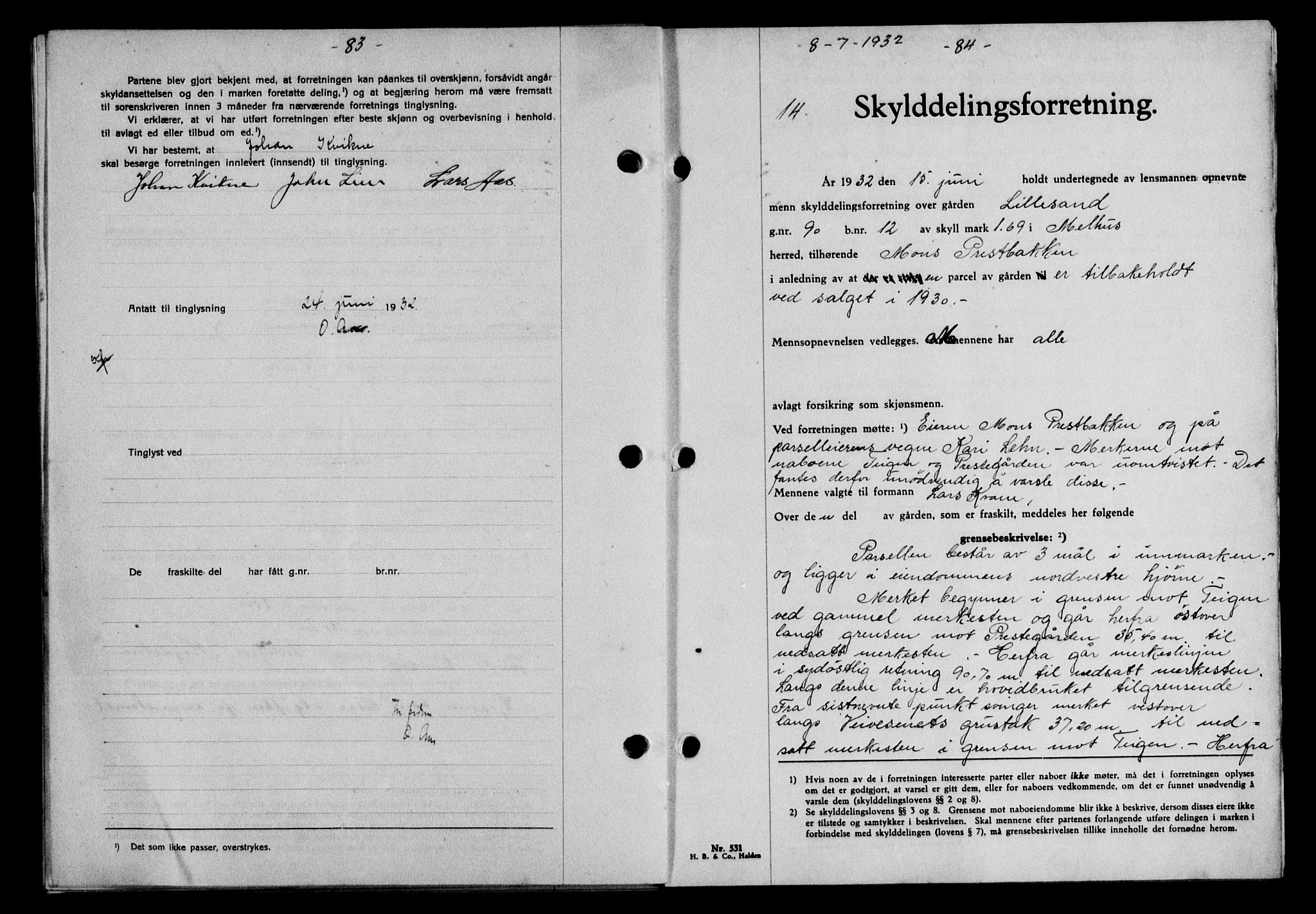 Gauldal sorenskriveri, SAT/A-0014/1/2/2C/L0042: Pantebok nr. 43-44, 1932-1933, Tingl.dato: 08.07.1932