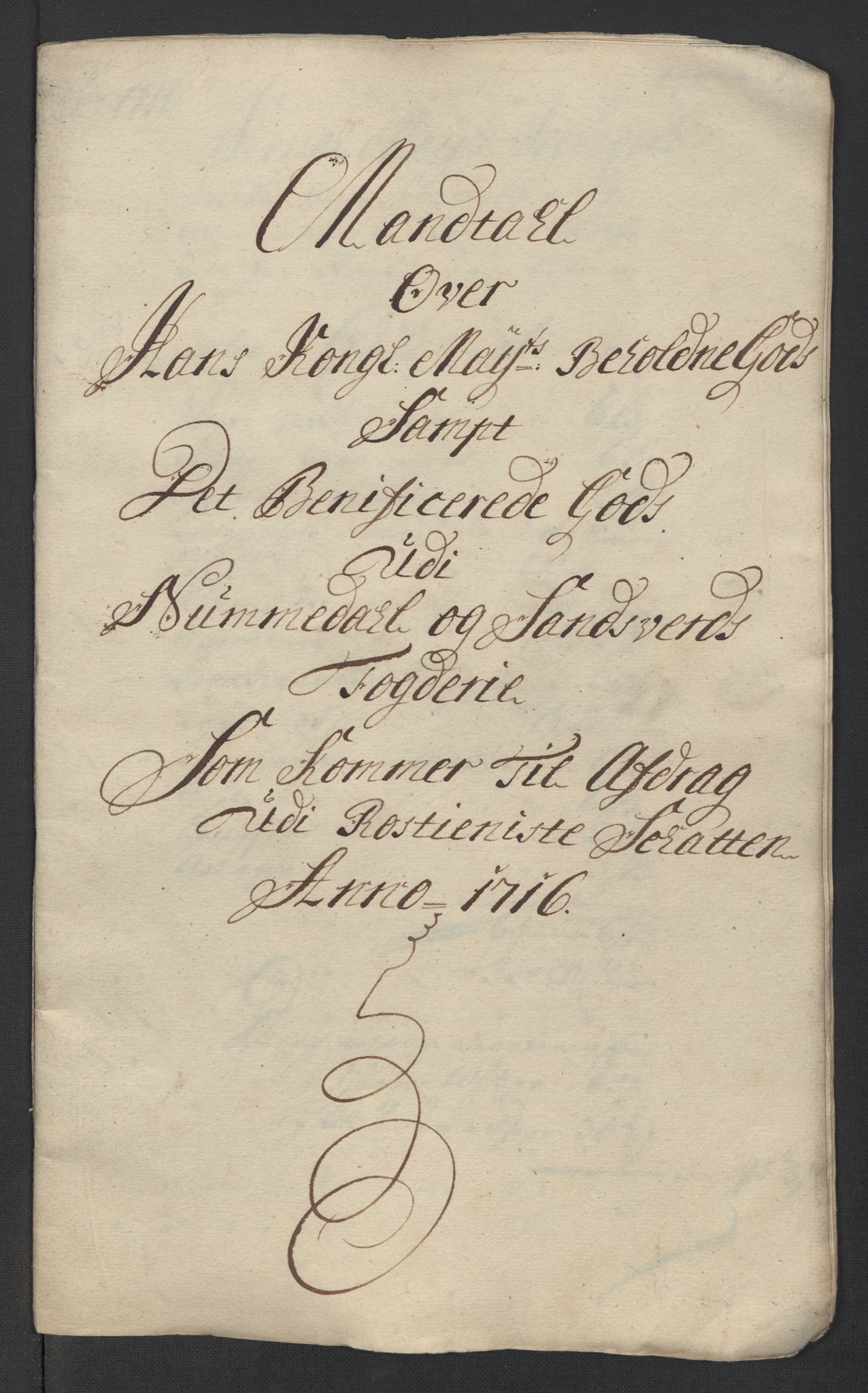 Rentekammeret inntil 1814, Reviderte regnskaper, Fogderegnskap, AV/RA-EA-4092/R24/L1592: Fogderegnskap Numedal og Sandsvær, 1716, s. 345