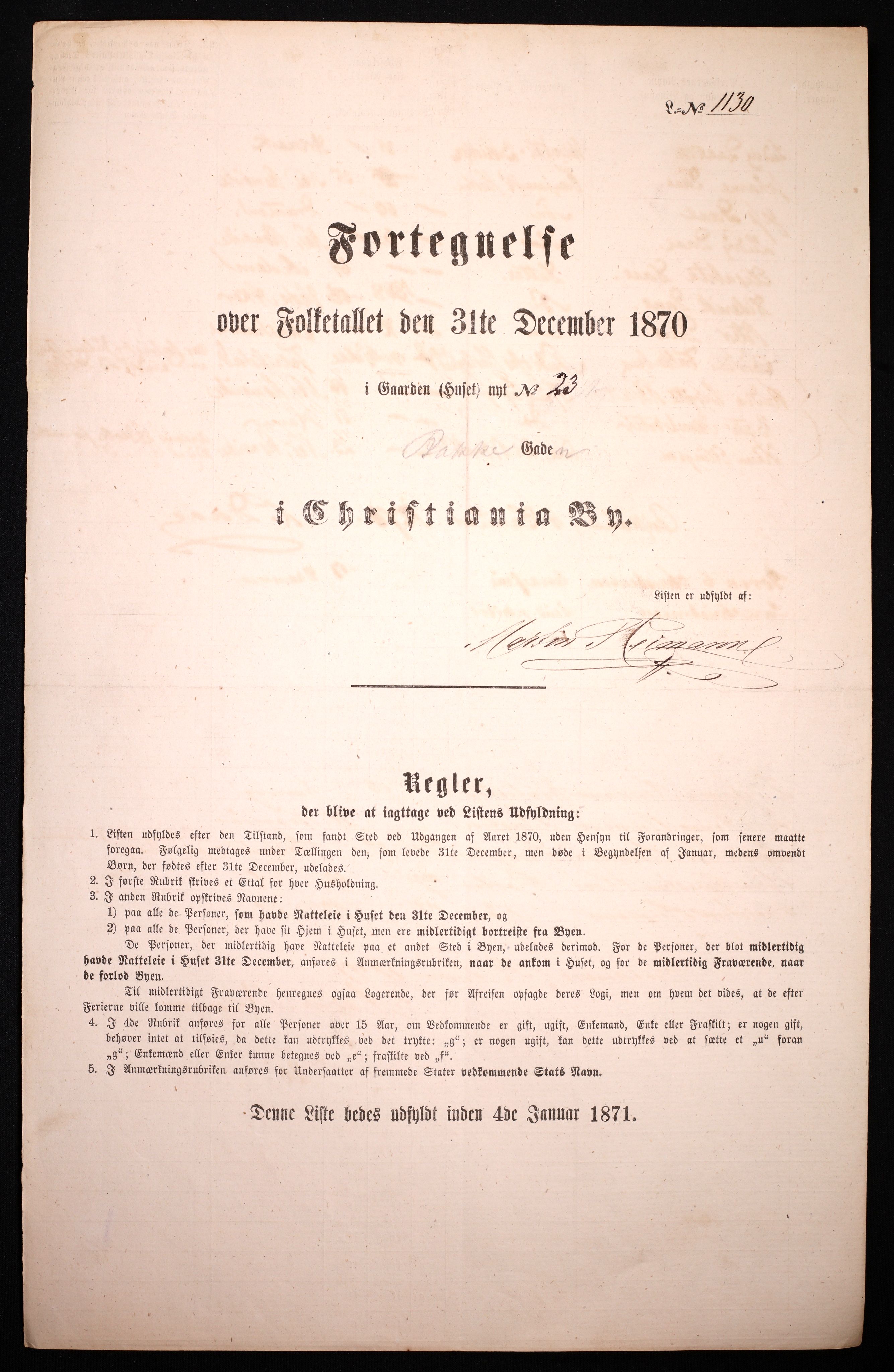 RA, Folketelling 1870 for 0301 Kristiania kjøpstad, 1870, s. 350