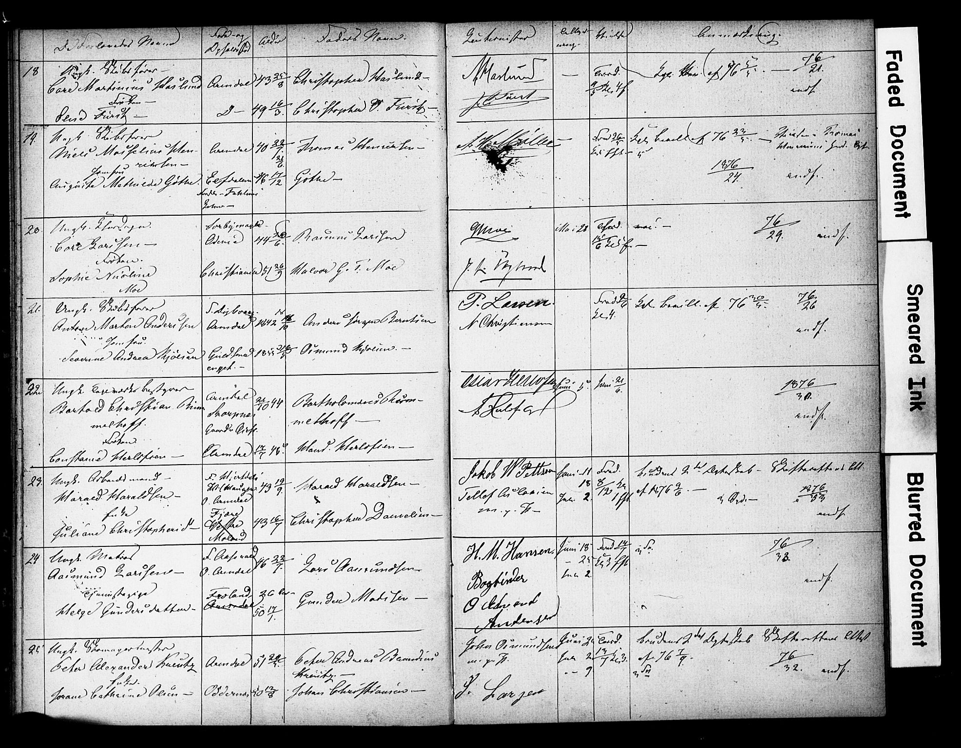 Arendal sokneprestkontor, Trefoldighet, AV/SAK-1111-0040/F/Fe/L0003: Lysningsprotokoll nr. A VI 3, 1872-1879