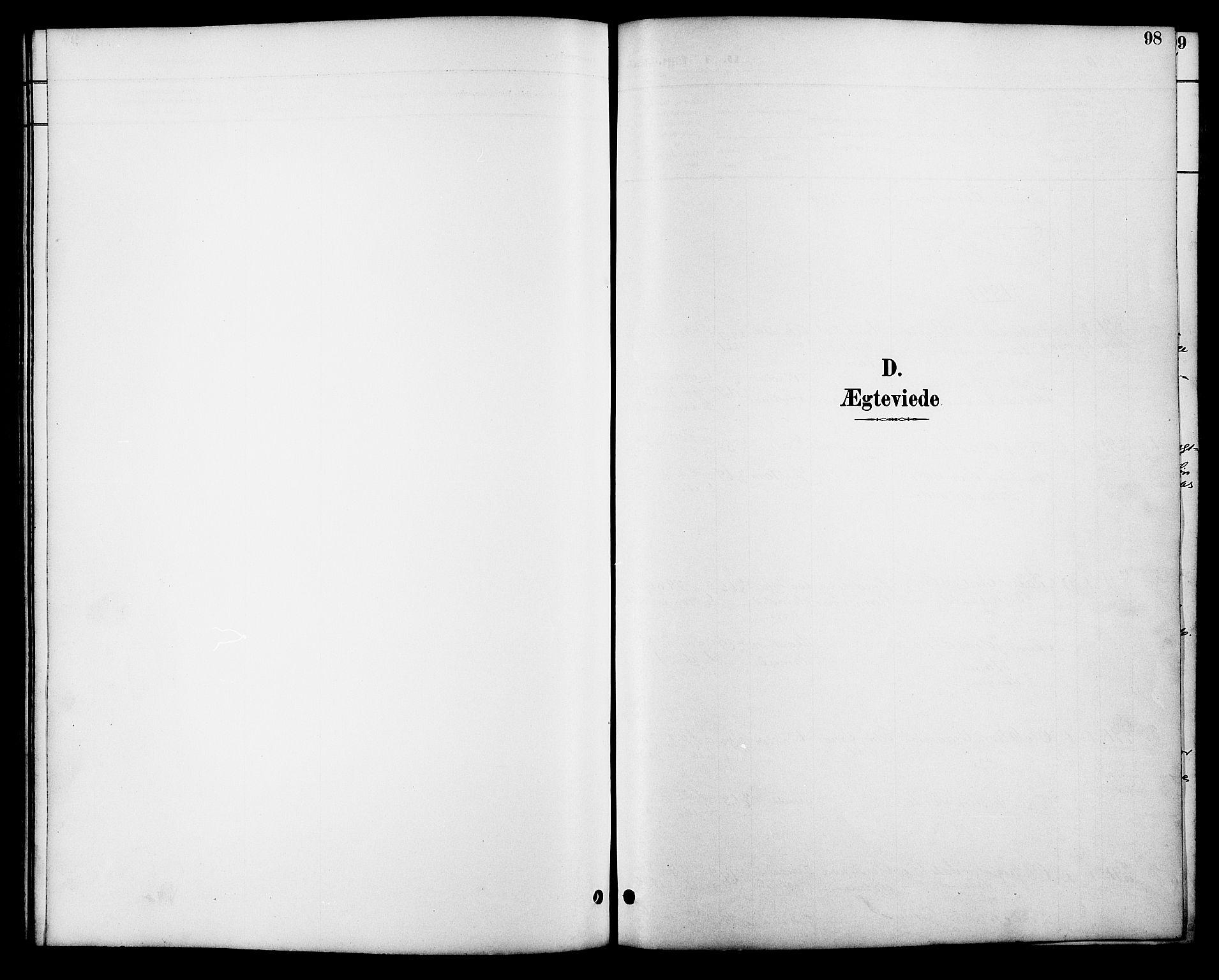 Åmli sokneprestkontor, SAK/1111-0050/F/Fb/Fbb/L0002: Klokkerbok nr. B 2, 1890-1905, s. 98