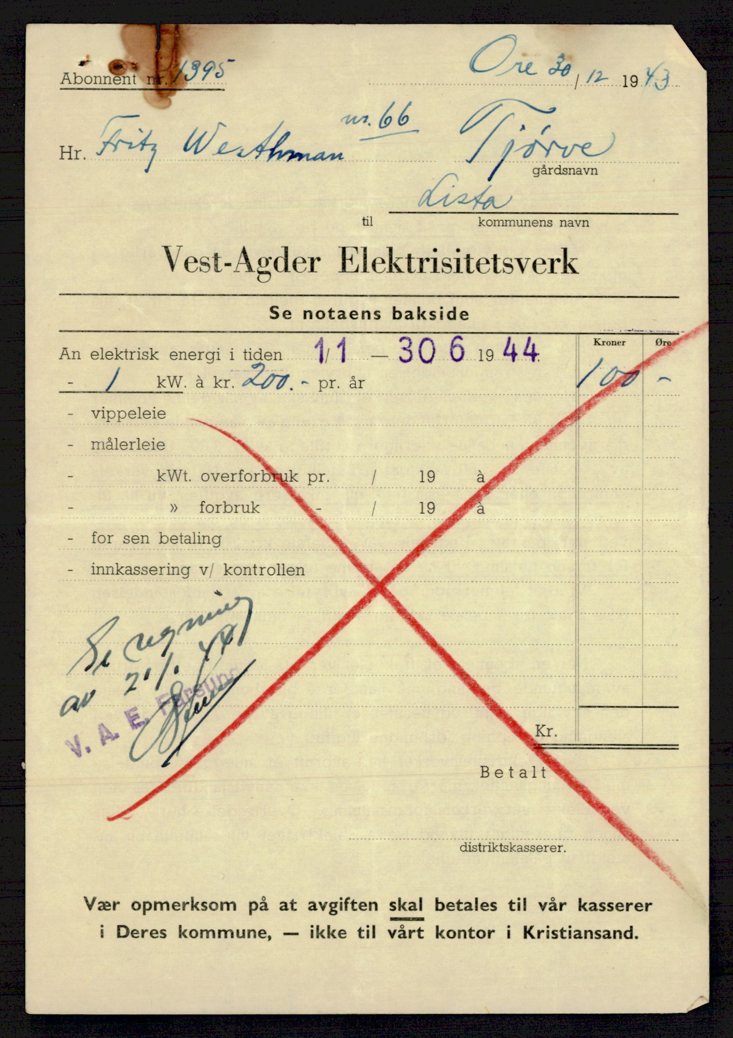 Forsvarsdepartementet, 10. kontor / Oppgjørskontoret, AV/RA-RAFA-1225/D/Db/L0178: Lista oppgjørskontor, 1941-1947, s. 1005