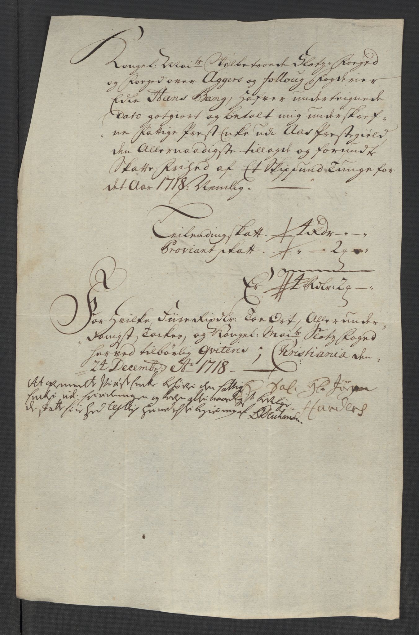 Rentekammeret inntil 1814, Reviderte regnskaper, Fogderegnskap, AV/RA-EA-4092/R10/L0456: Fogderegnskap Aker og Follo, 1718, s. 318