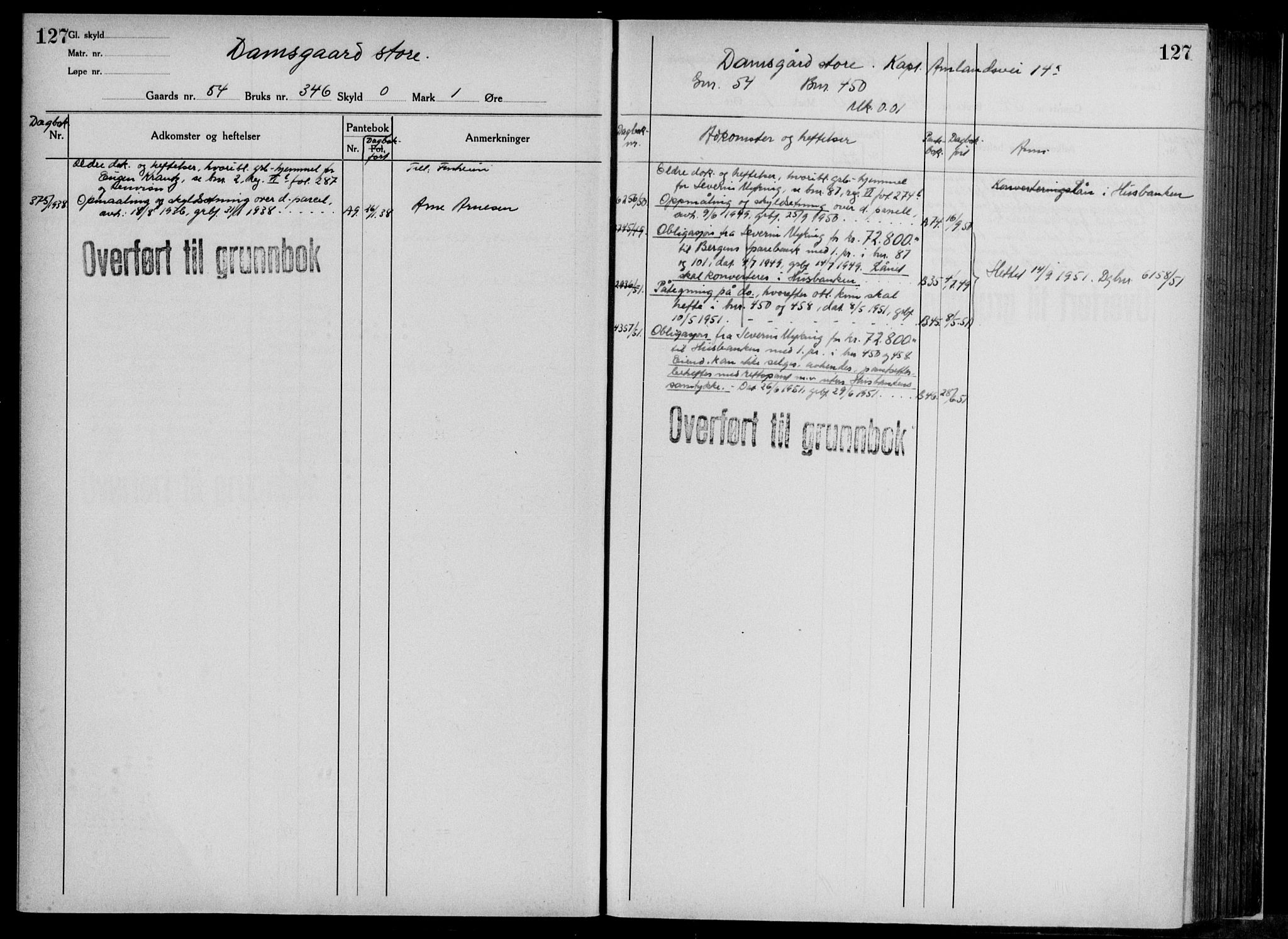 Midhordland sorenskriveri, AV/SAB-A-3001/1/G/Ga/Gab/L0117: Panteregister nr. II.A.b.117, s. 127