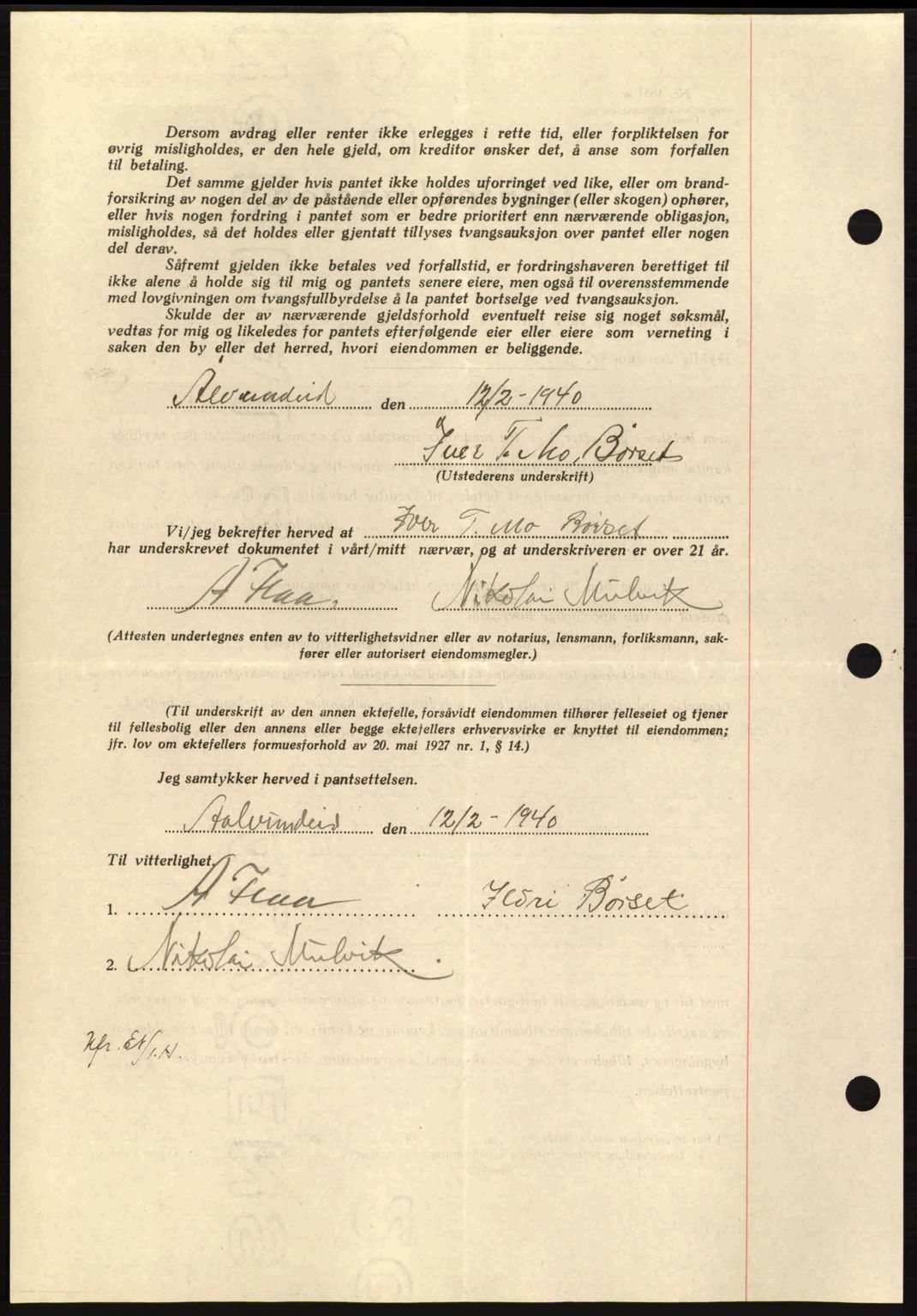 Nordmøre sorenskriveri, AV/SAT-A-4132/1/2/2Ca: Pantebok nr. B86, 1939-1940, Dagboknr: 570/1940