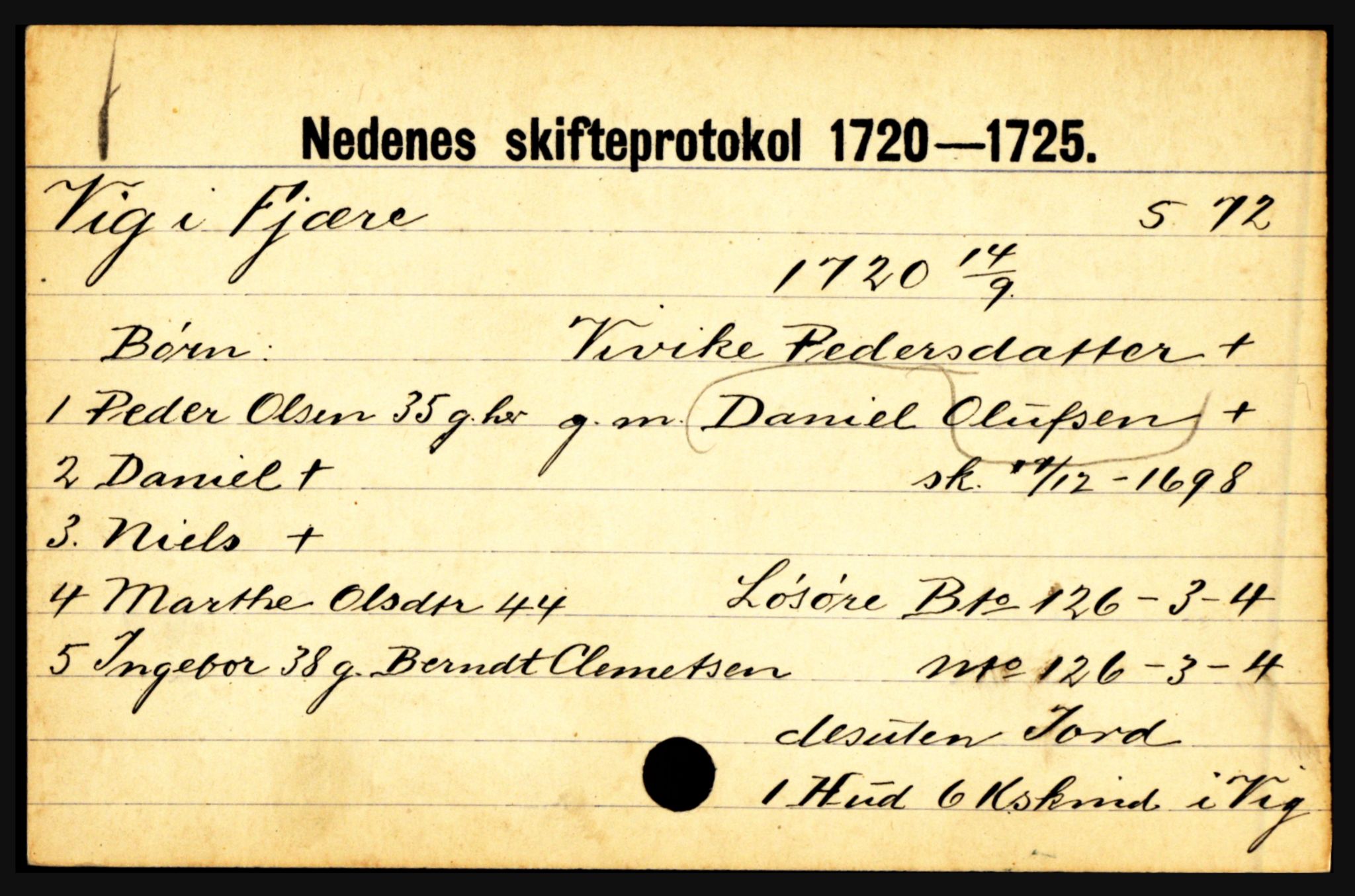 Nedenes sorenskriveri før 1824, AV/SAK-1221-0007/H, s. 33045