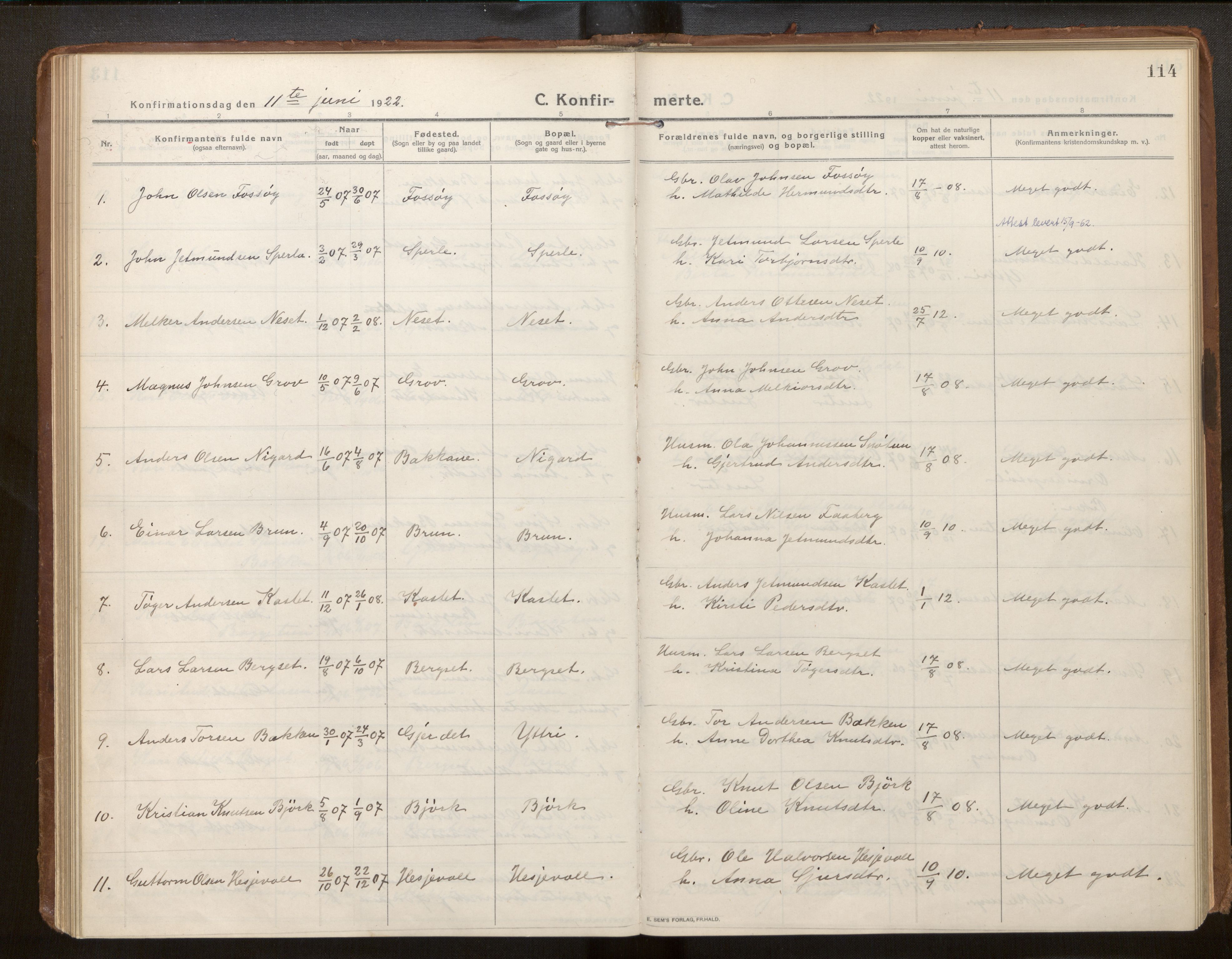 Jostedal sokneprestembete, AV/SAB-A-80601/H/Haa/Haab/L0002: Ministerialbok nr. B 2, 1915-1931, s. 114