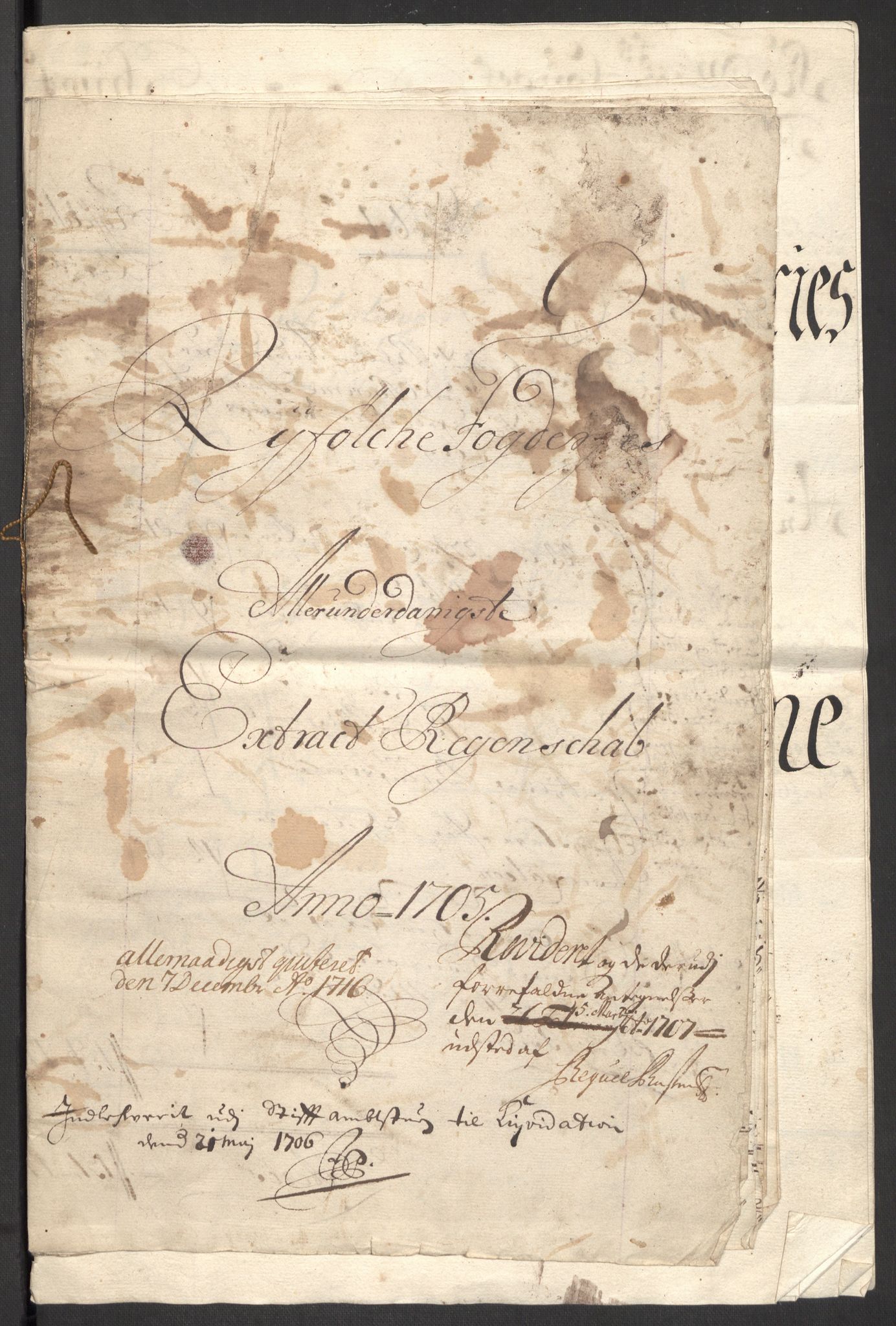 Rentekammeret inntil 1814, Reviderte regnskaper, Fogderegnskap, RA/EA-4092/R47/L2860: Fogderegnskap Ryfylke, 1703-1705, s. 452