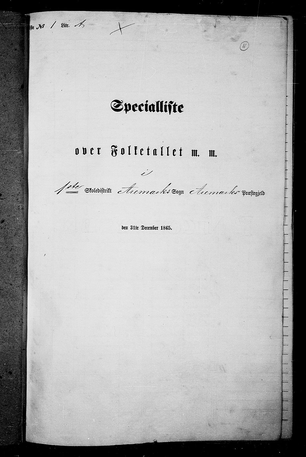 RA, Folketelling 1865 for 0118P Aremark prestegjeld, 1865, s. 12