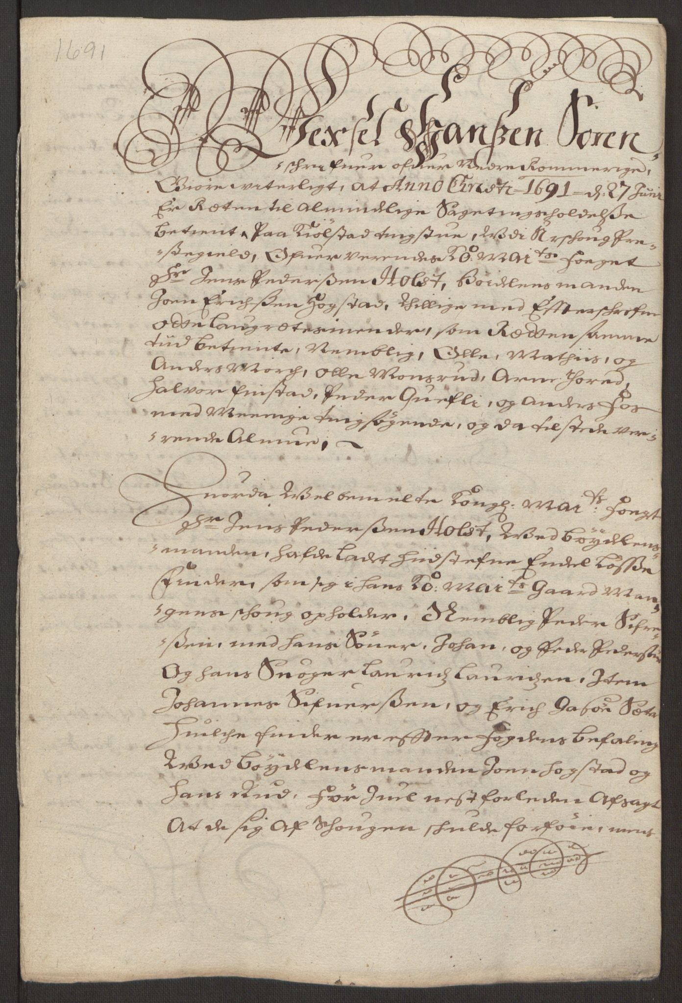 Rentekammeret inntil 1814, Reviderte regnskaper, Fogderegnskap, AV/RA-EA-4092/R11/L0575: Fogderegnskap Nedre Romerike, 1691, s. 13