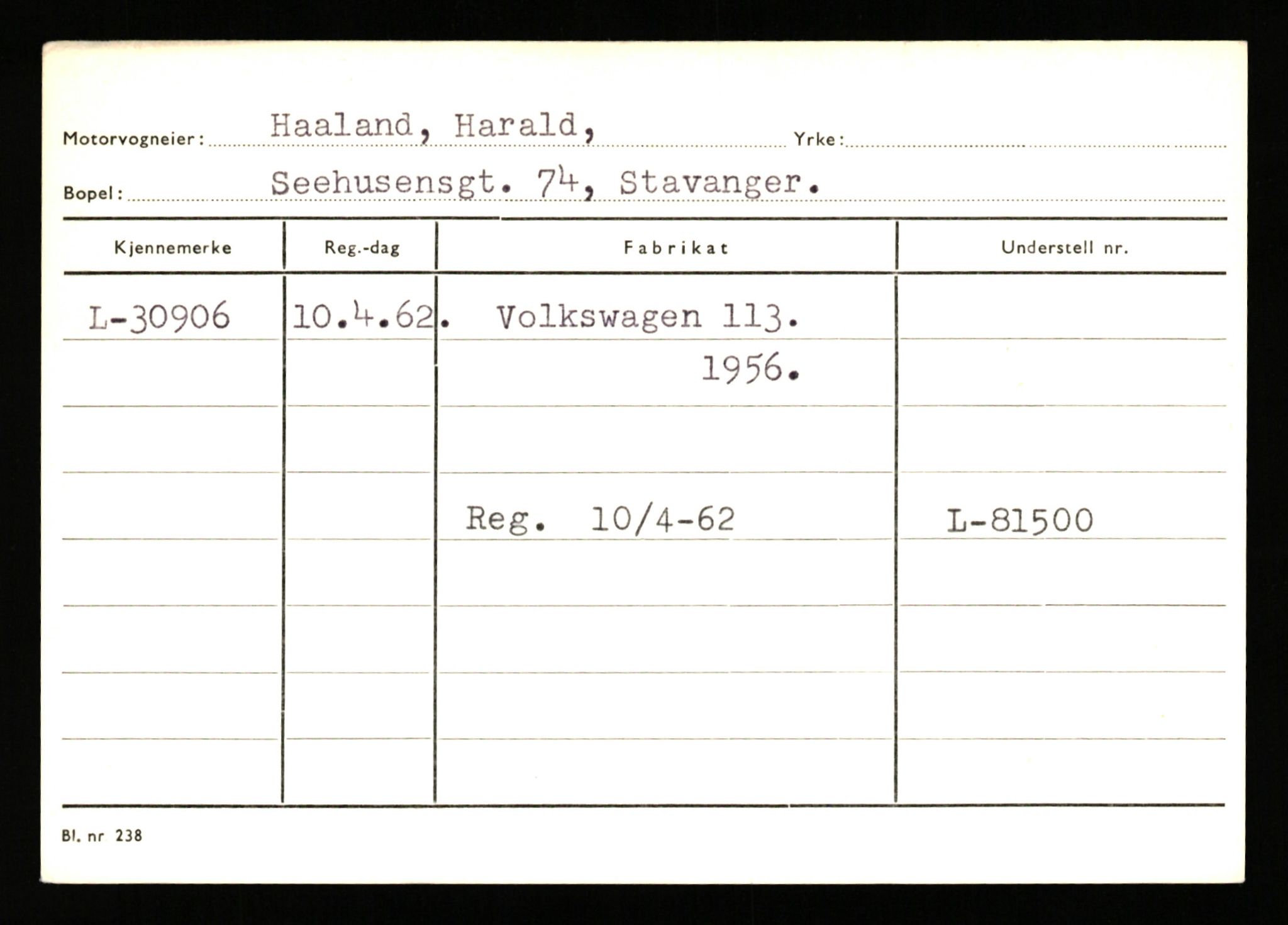 Stavanger trafikkstasjon, SAST/A-101942/0/G/L0005: Registreringsnummer: 23000 - 34245, 1930-1971, s. 2429