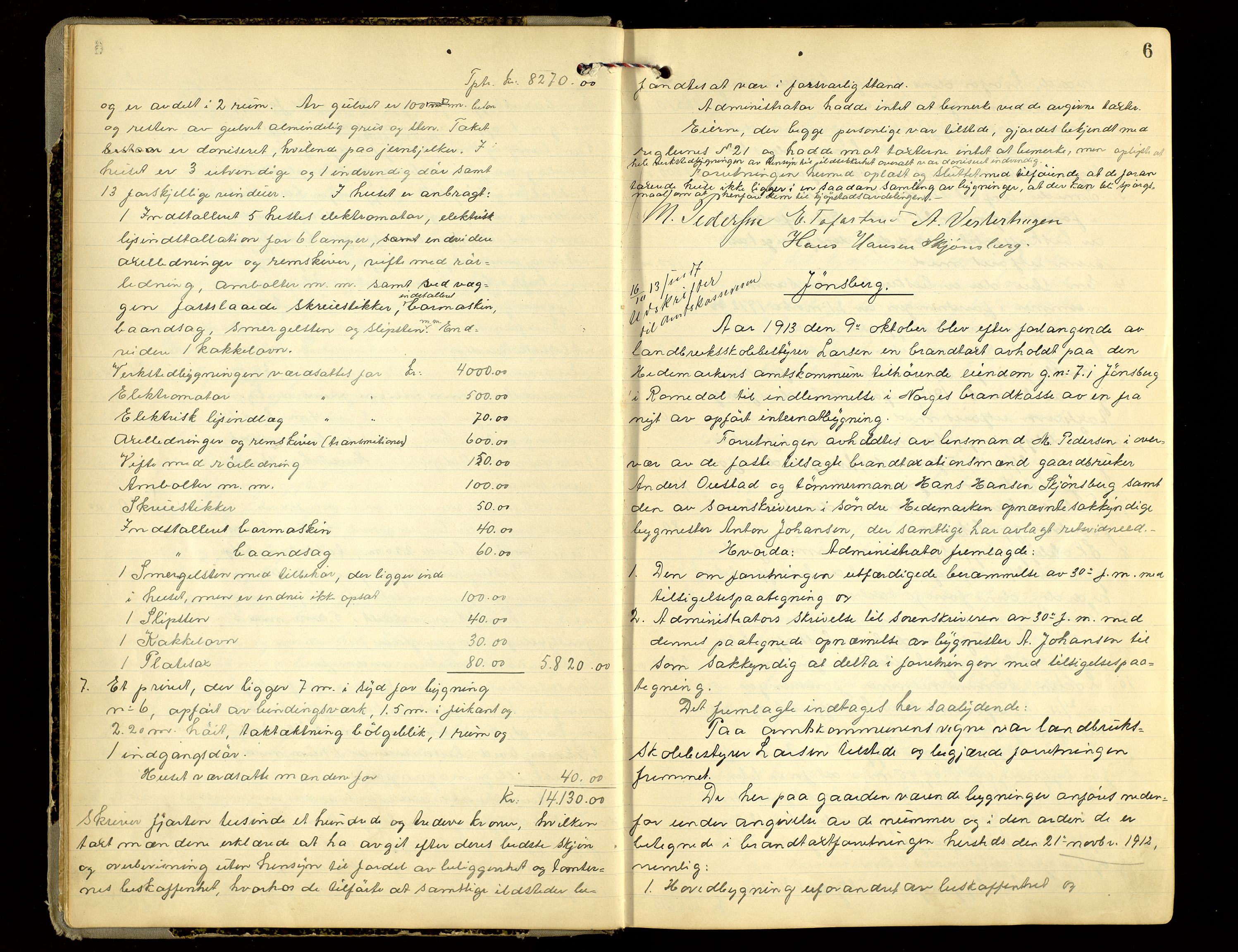 Norges Brannkasse, Romedal, AV/SAH-NBRANR-008/F/L0002: Branntakstprotokoll, 1911-1947, s. 5b-6a