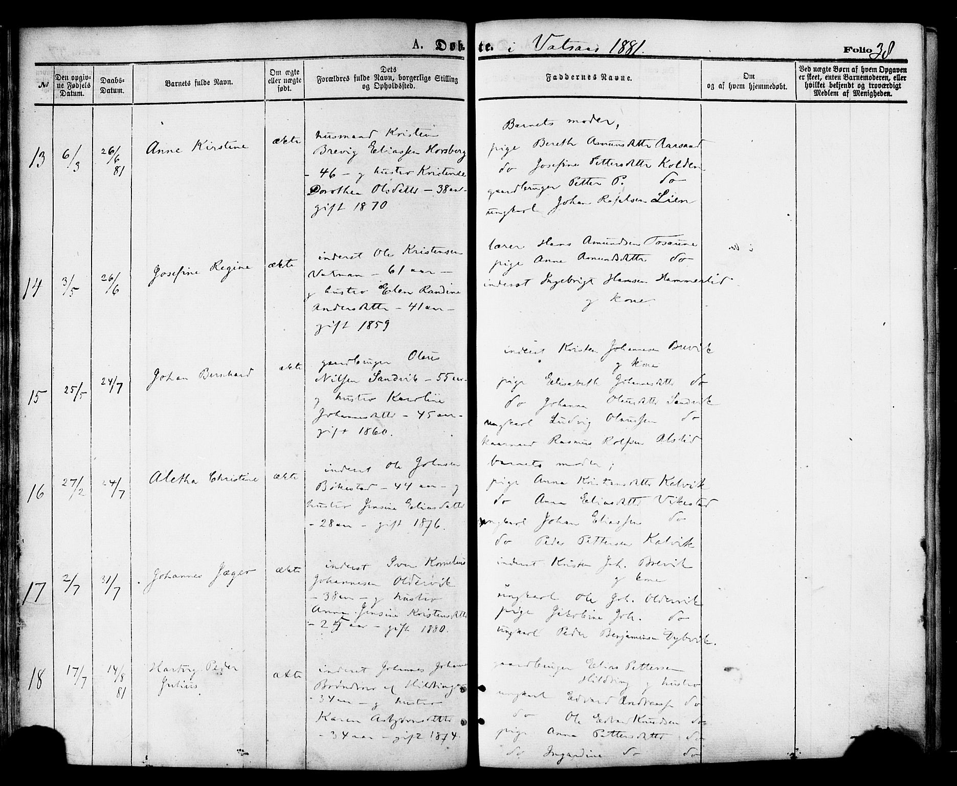 Ministerialprotokoller, klokkerbøker og fødselsregistre - Nordland, AV/SAT-A-1459/810/L0148: Ministerialbok nr. 810A09 /1, 1874-1884, s. 38