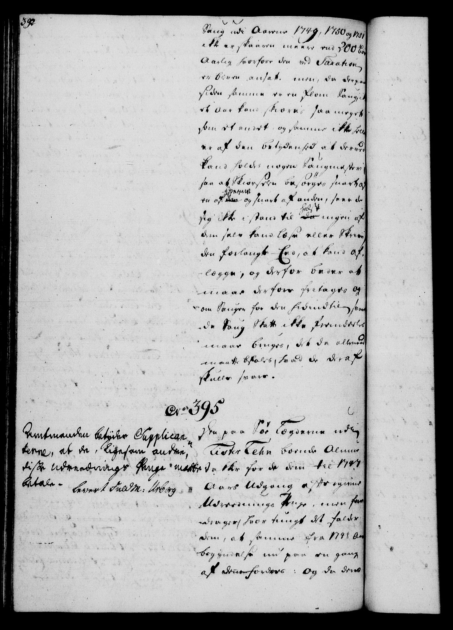 Rentekammeret, Kammerkanselliet, RA/EA-3111/G/Gh/Gha/L0031: Norsk ekstraktmemorialprotokoll (merket RK 53.76), 1751-1753, s. 392
