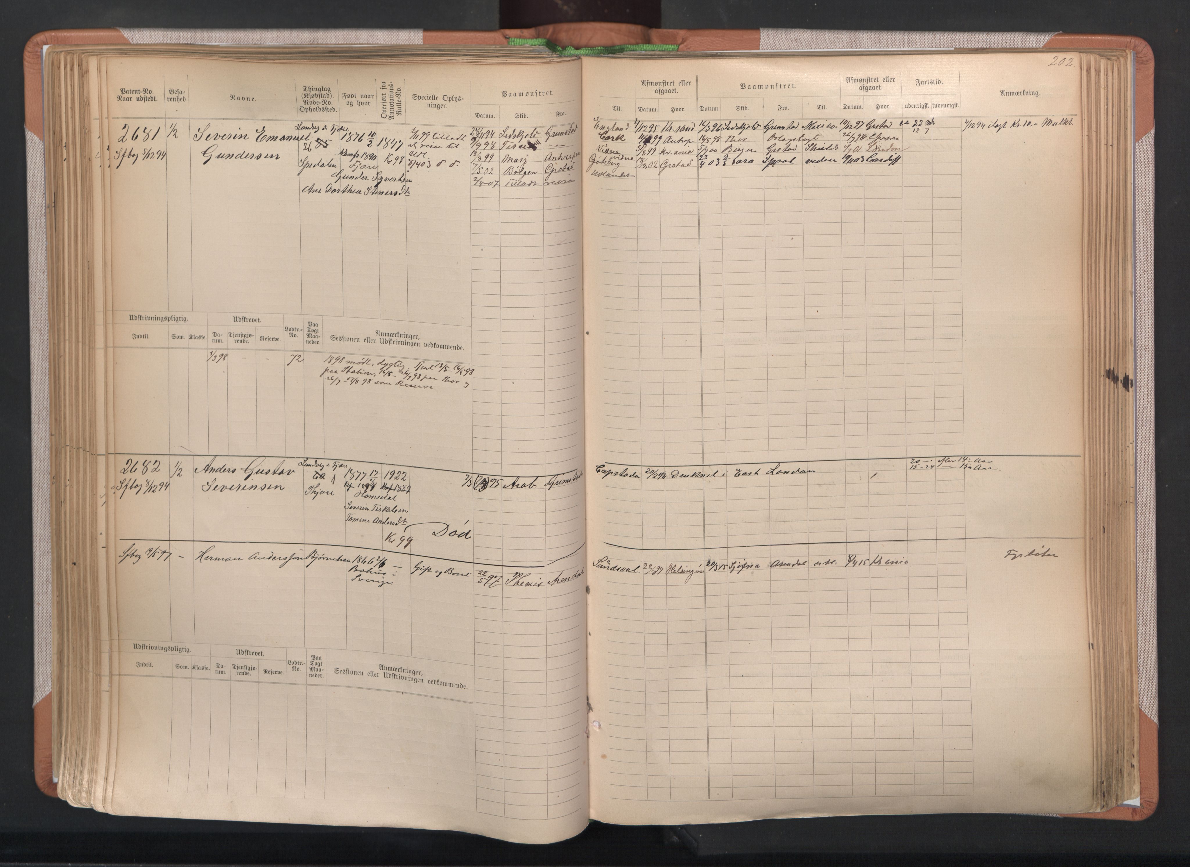 Grimstad mønstringskrets, AV/SAK-2031-0013/F/Fb/L0004: Hovedrulle A nr 2277-3042, F-7, 1889-1940, s. 210