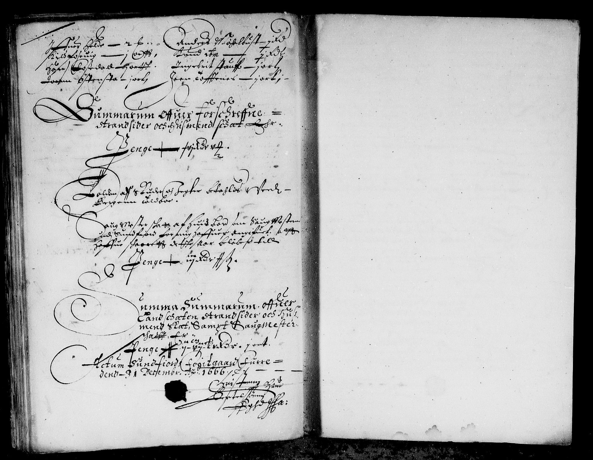 Rentekammeret inntil 1814, Reviderte regnskaper, Stiftamtstueregnskaper, Bergen stiftamt, AV/RA-EA-6043/R/Rc/L0020: Bergen stiftamt, 1666
