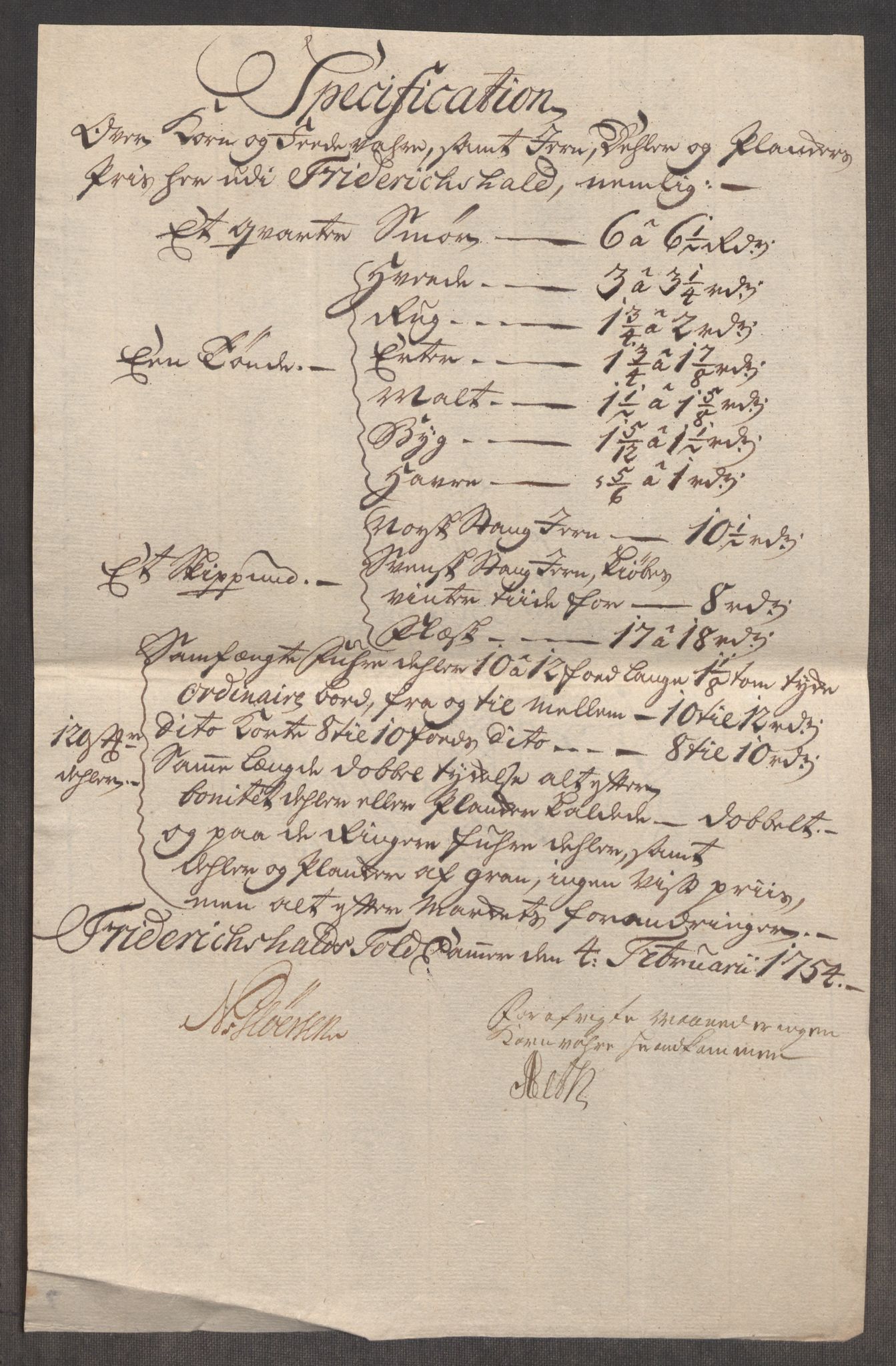RA, Rentekammeret inntil 1814, Realistisk ordnet avdeling, Oe/L0005: [Ø1]: Priskuranter, 1753-1757, s. 166